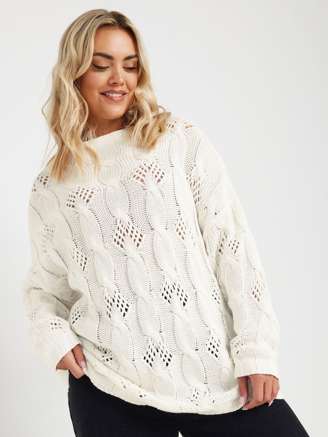 yours-curve-cable-pointelle-jumper-cream