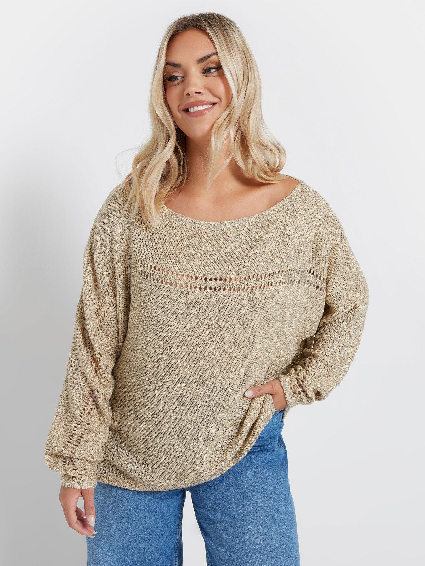 yours-curve-batwing-smiling-yarn-jumper-black
