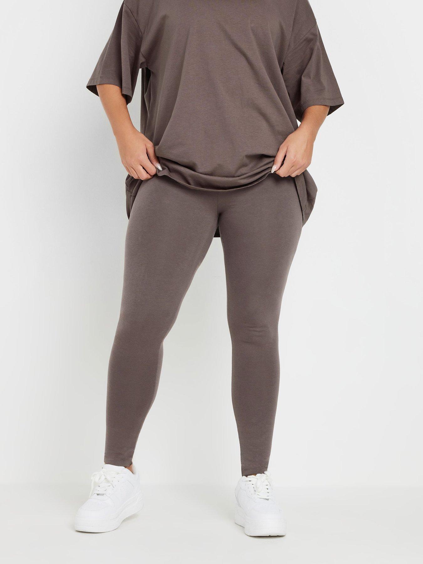 yours-curve-mocha-brown-leggings