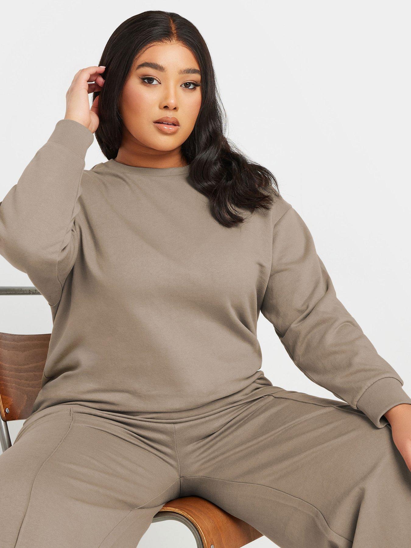 undefined Curve Crew Sweatshirt - Brown