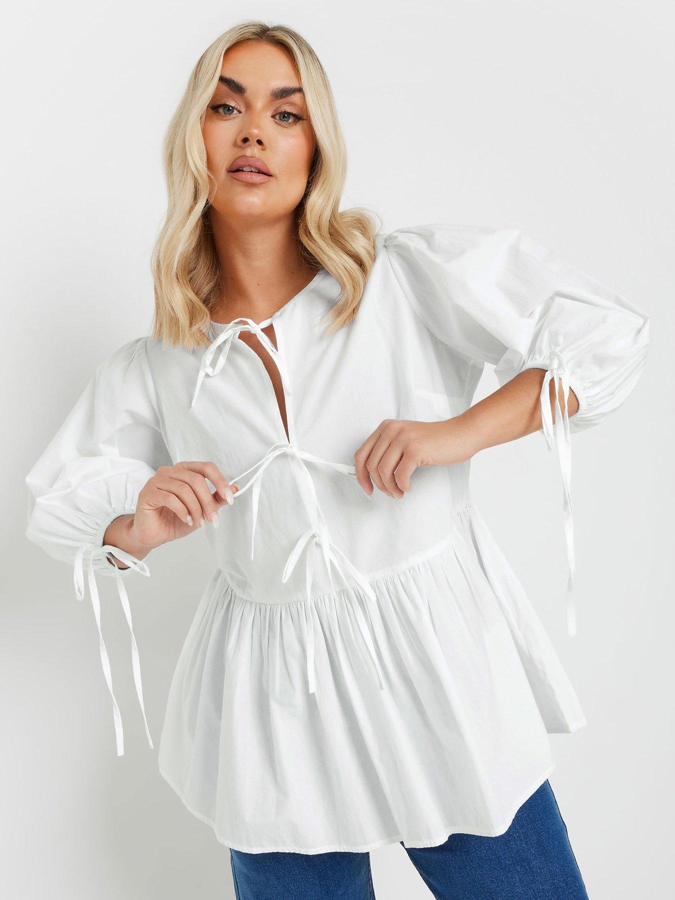  image of yours-curve-tie-front-top-white