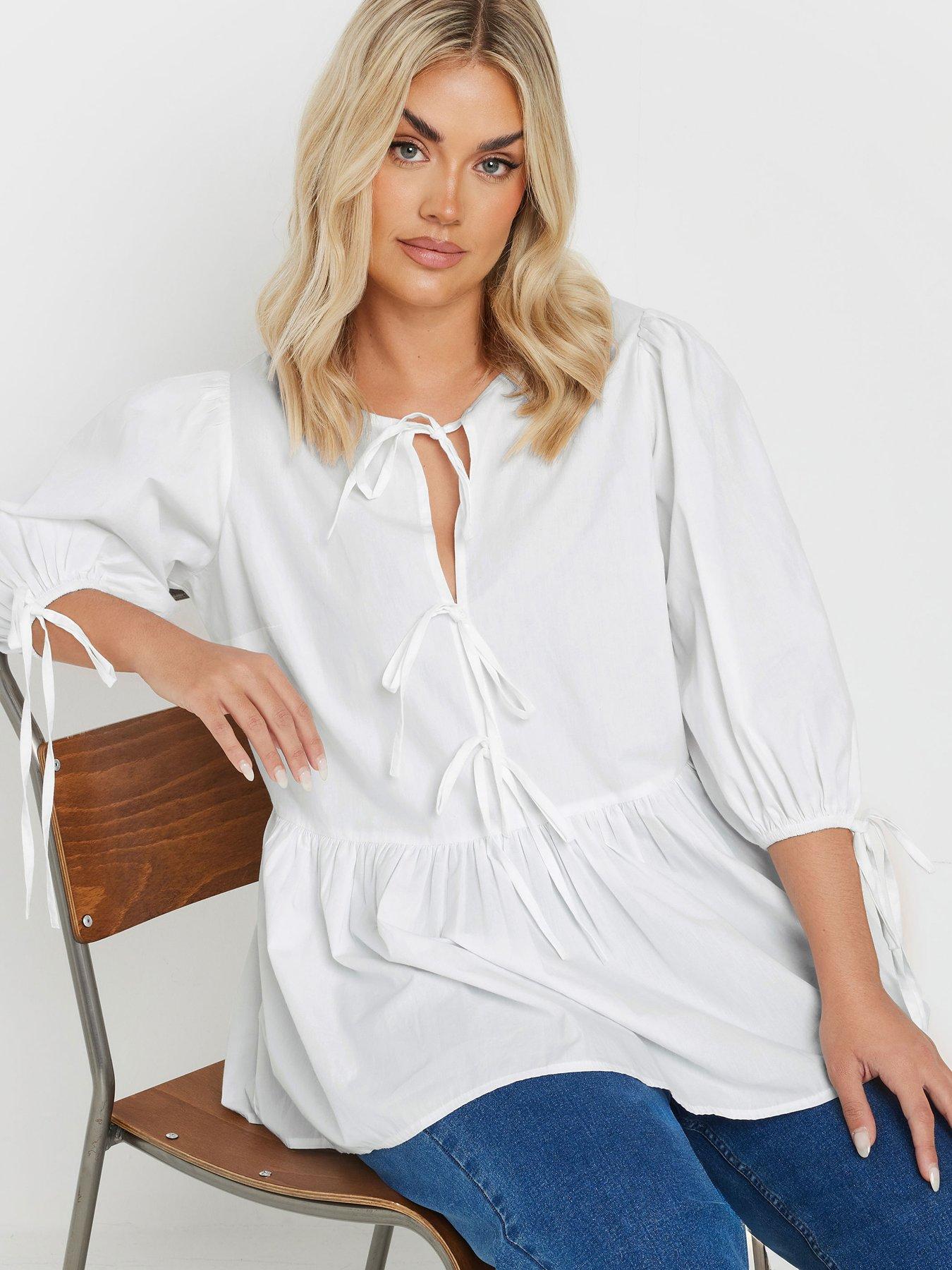  image of yours-curve-tie-front-top-white