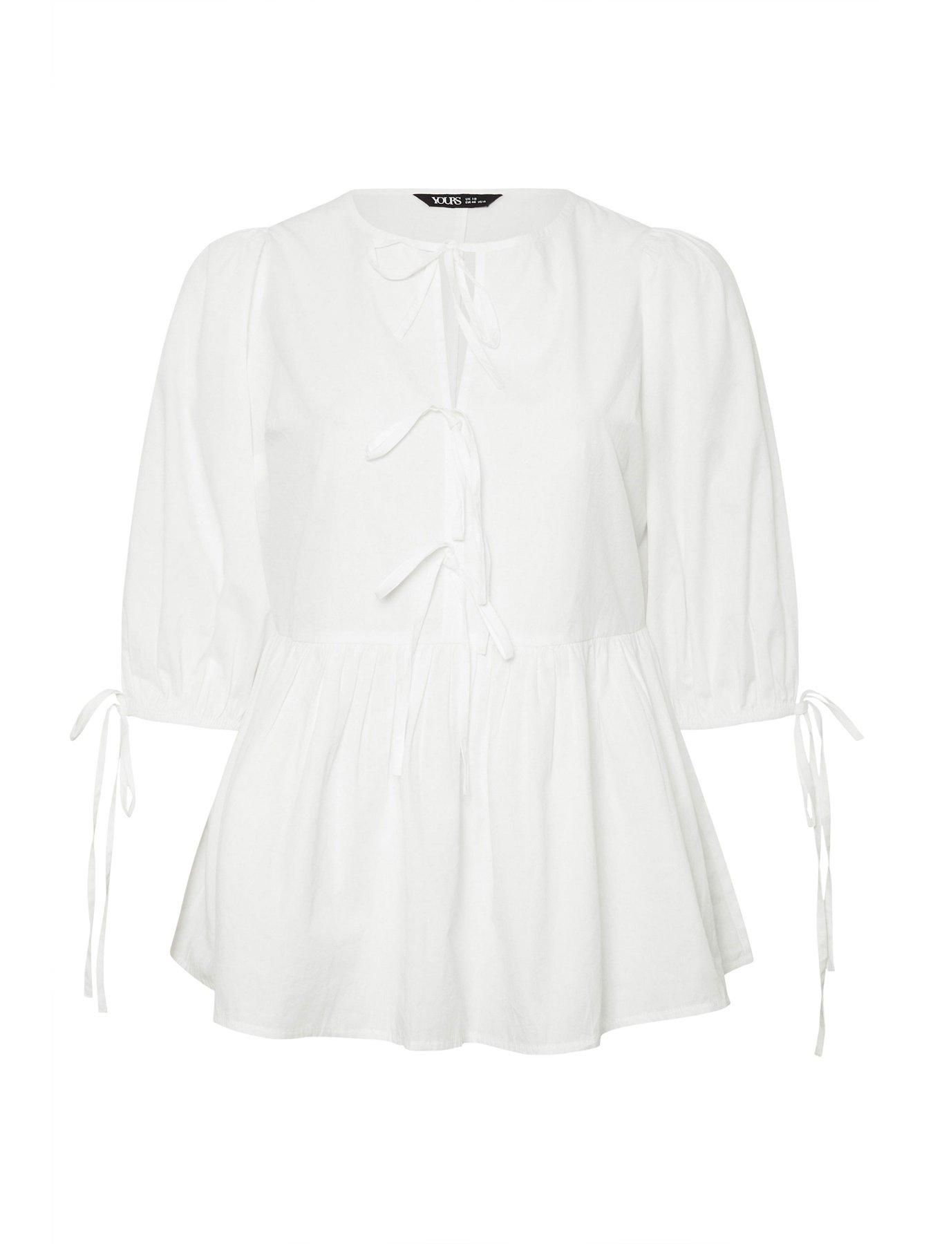  image of yours-curve-tie-front-top-white