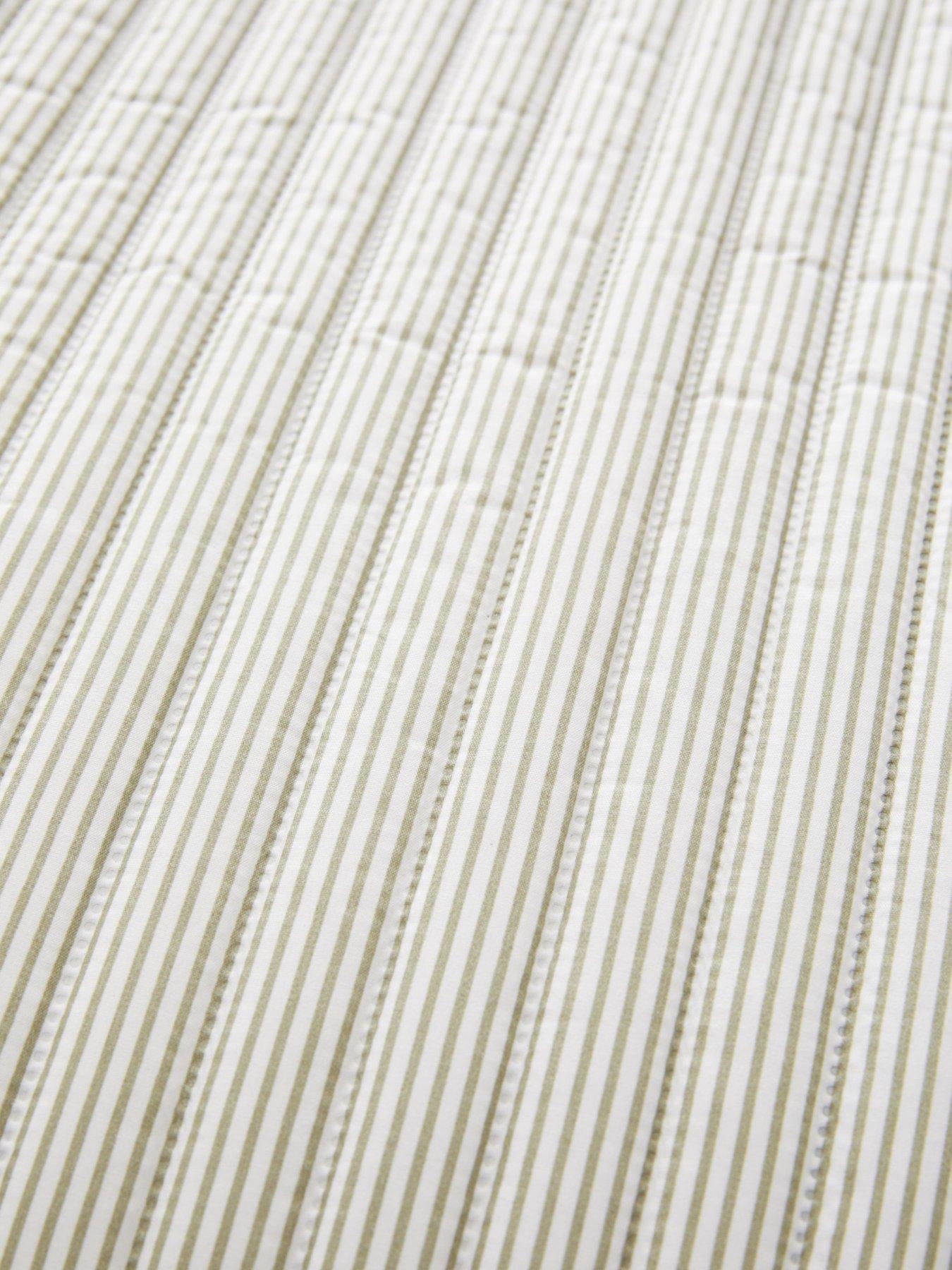  image of catherine-lansfield-stripe-bedspread-thrownbsp