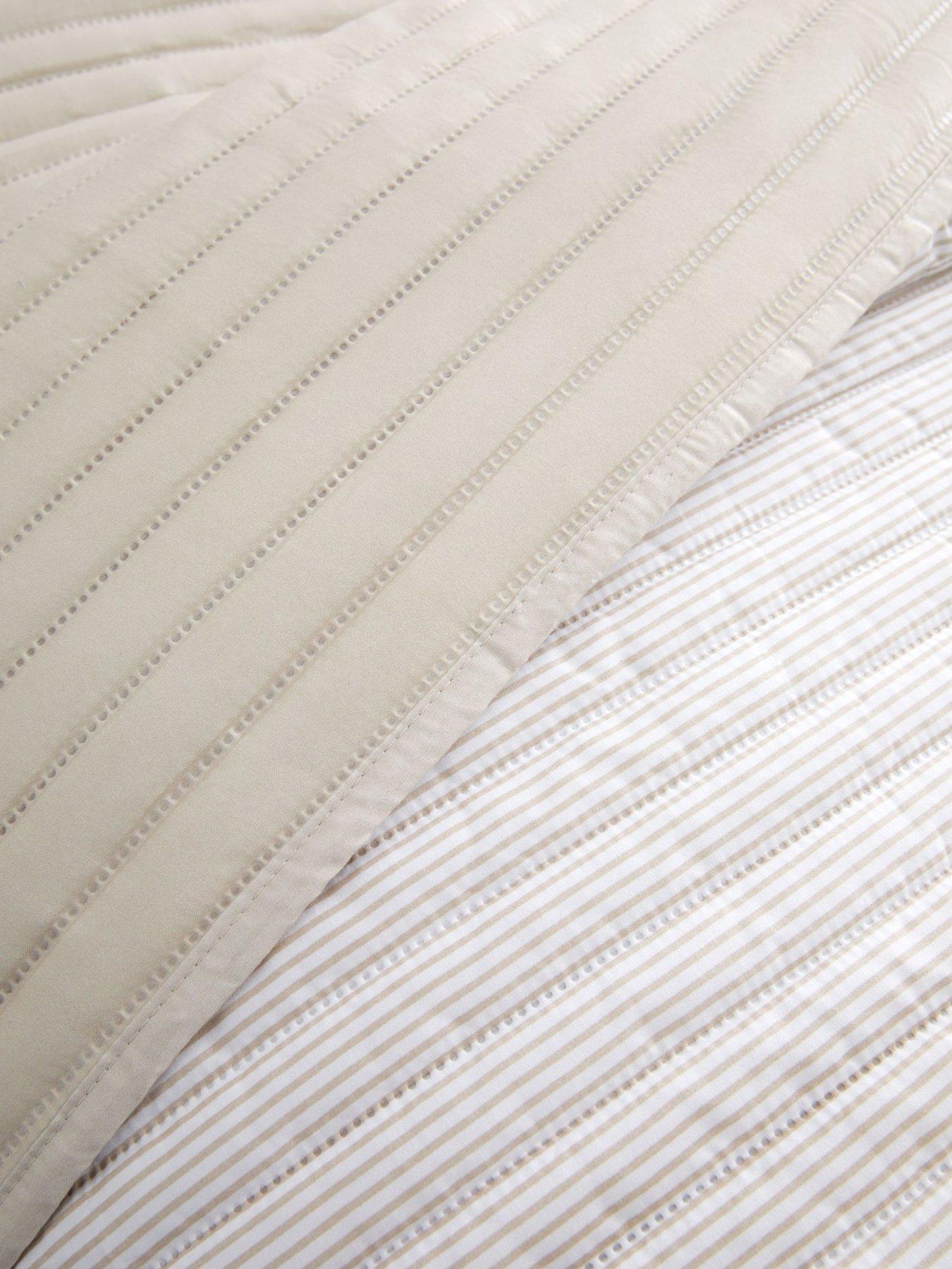  image of catherine-lansfield-stripe-bedspread-throw