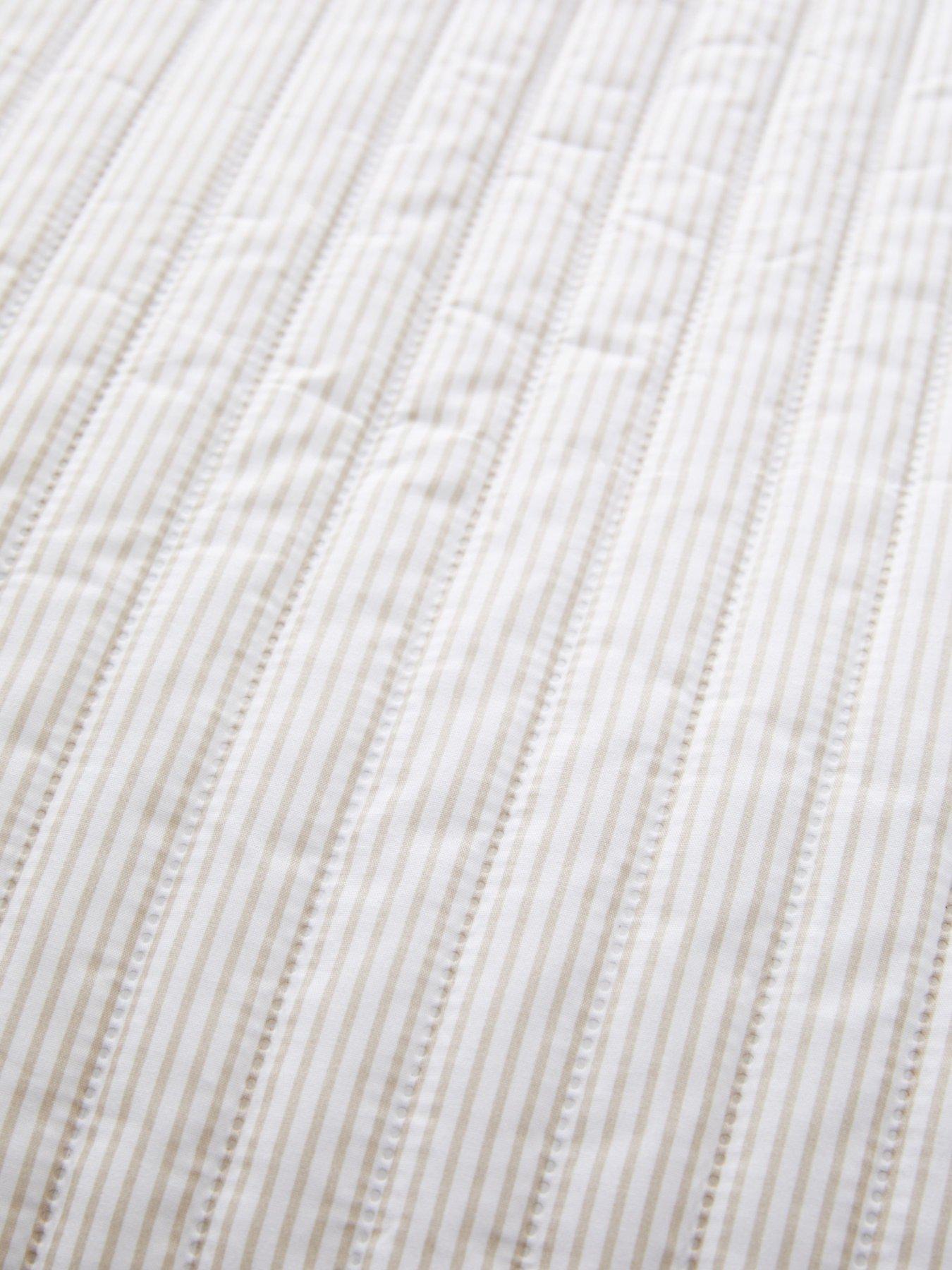  image of catherine-lansfield-stripe-bedspread-throw