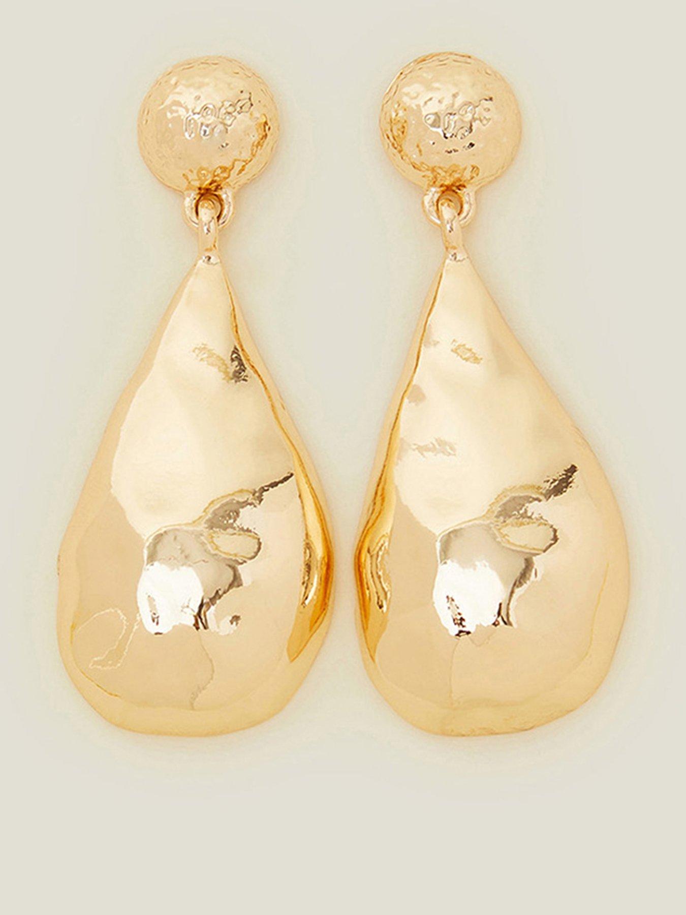 accessorize-large-hammered-teardrop-earrings