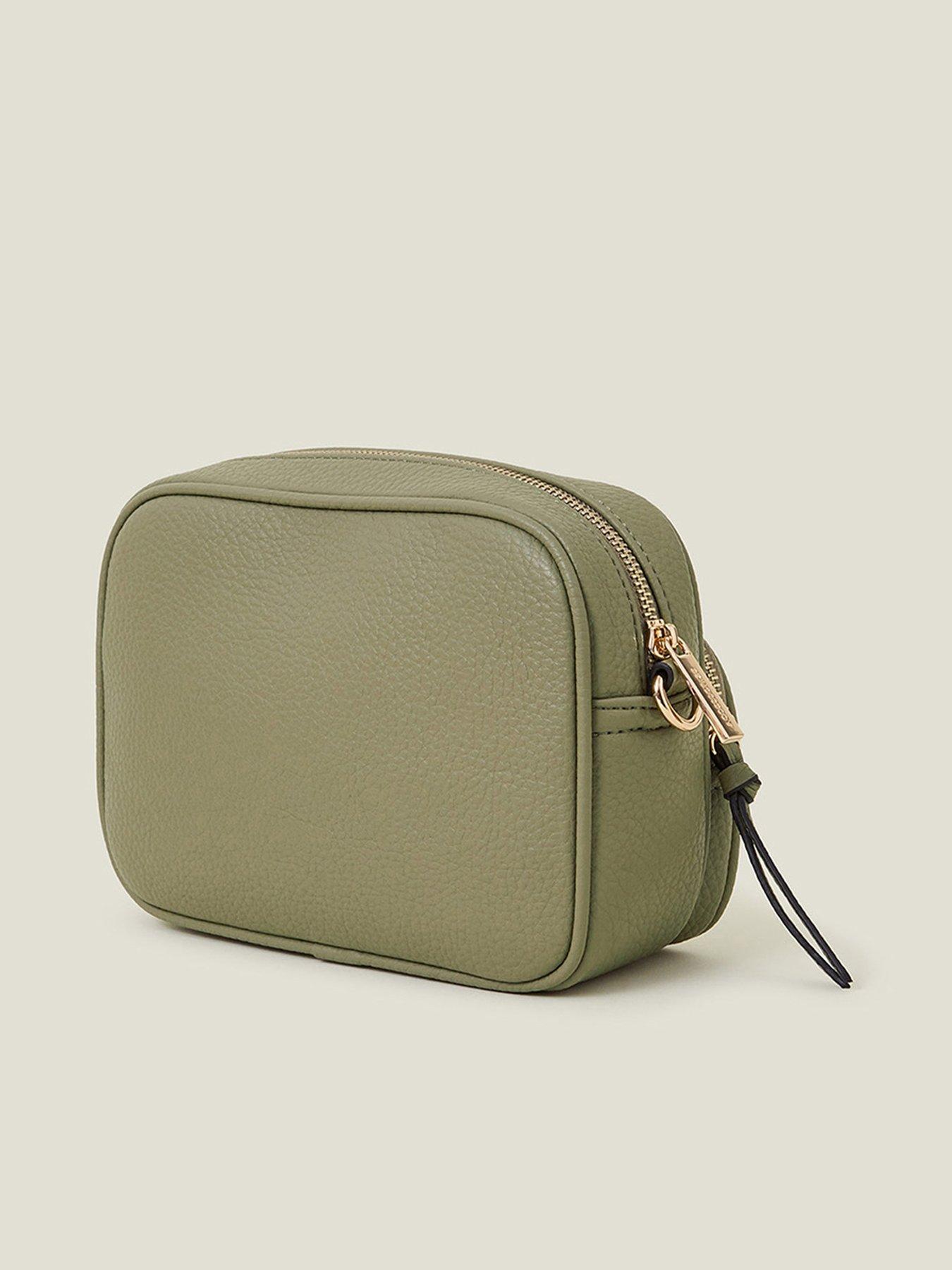 Image 3 of 5 of Accessorize Dina Double Zip Camera Bag - Khaki
