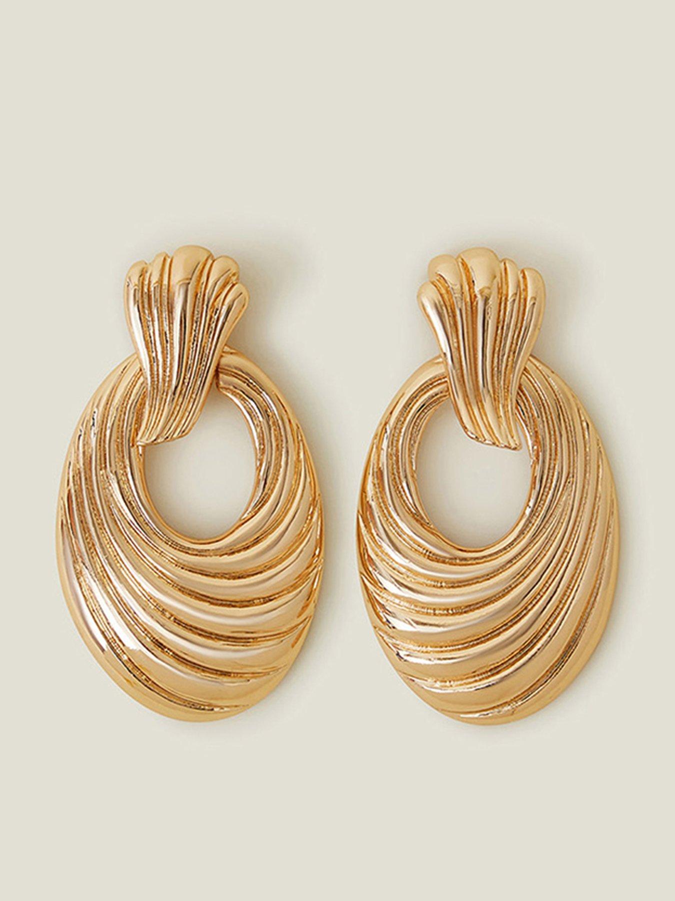  image of accessorize-swirly-door-knocker-earrings