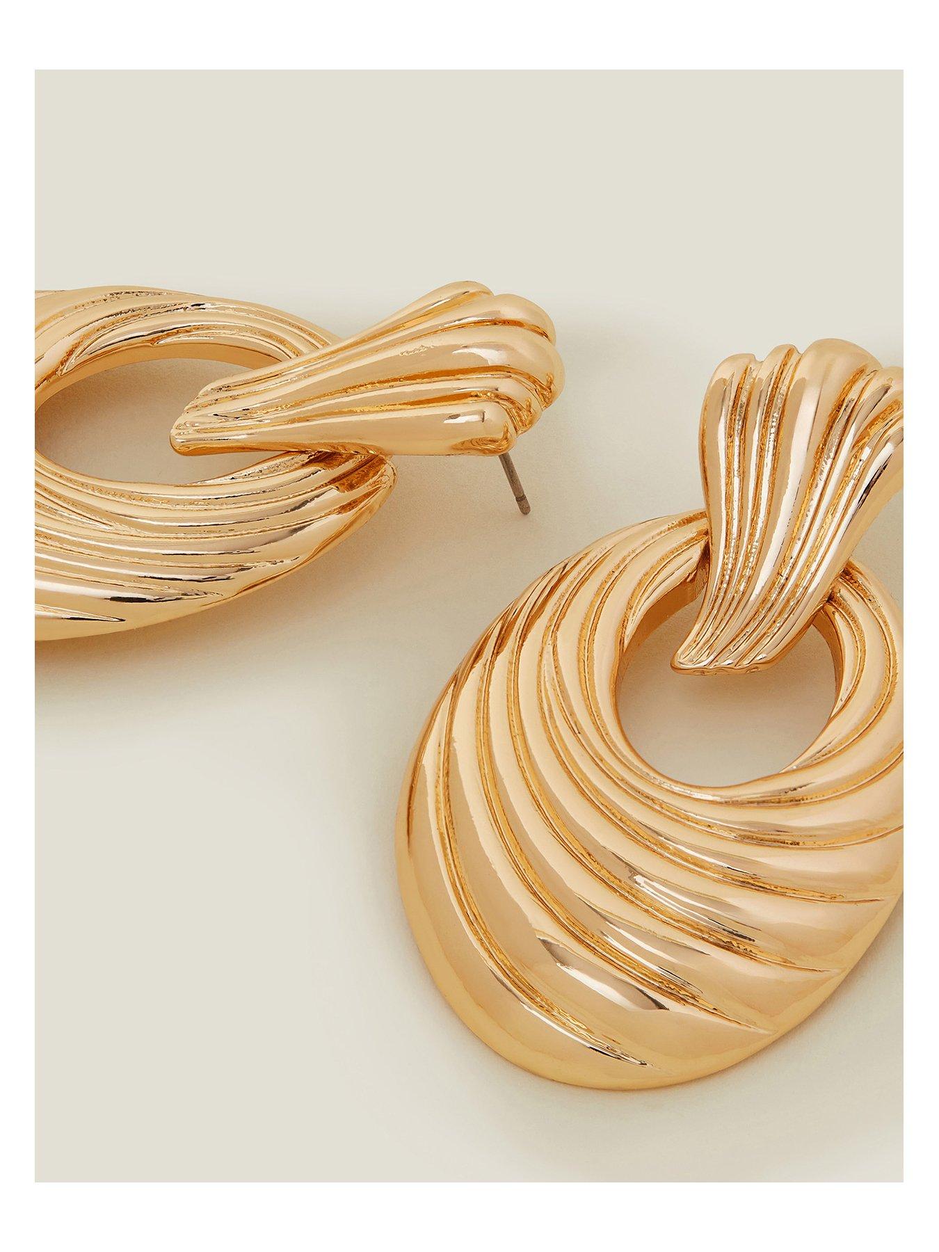  image of accessorize-swirly-door-knocker-earrings
