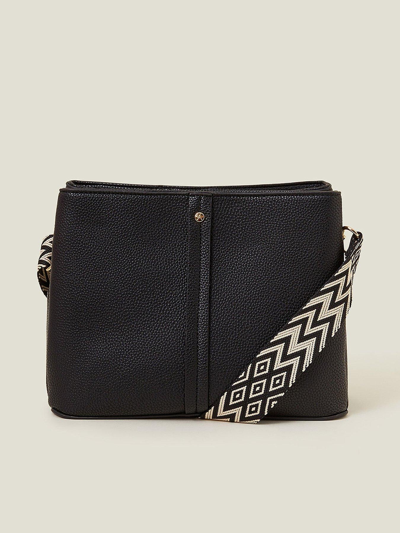 undefined Webbing Strap Cross Body Bag - Black