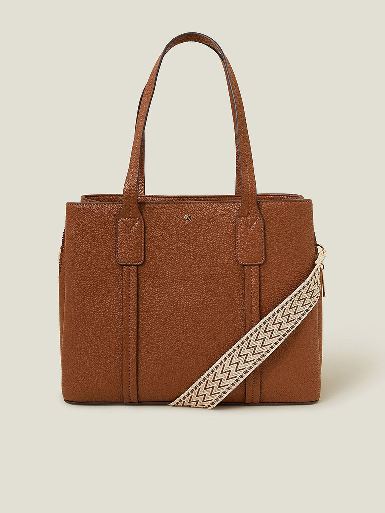 Image 1 of 5 of Accessorize Chelsea Chain Shoulder Bag - Tan