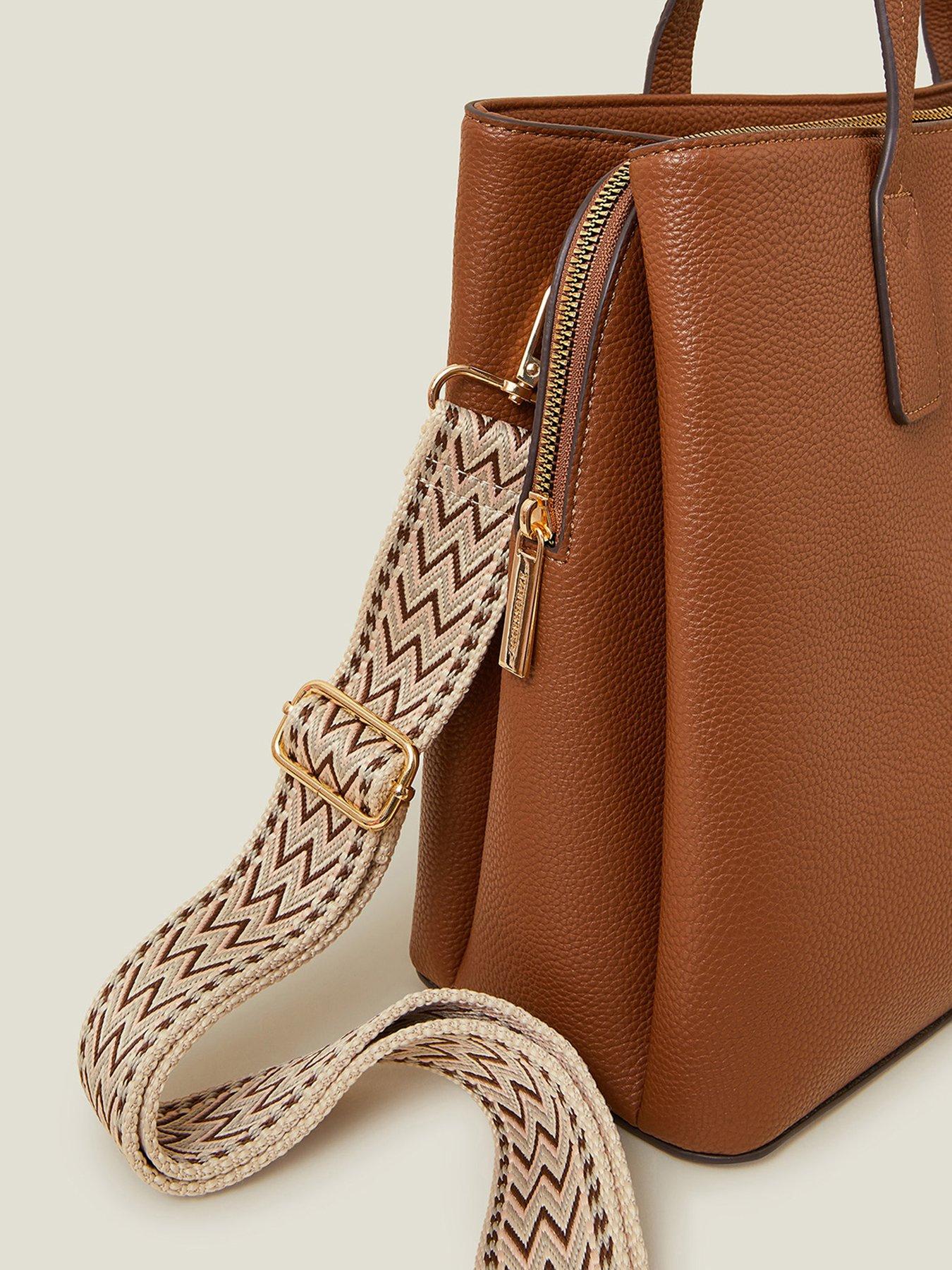 Image 4 of 5 of Accessorize Chelsea Chain Shoulder Bag - Tan