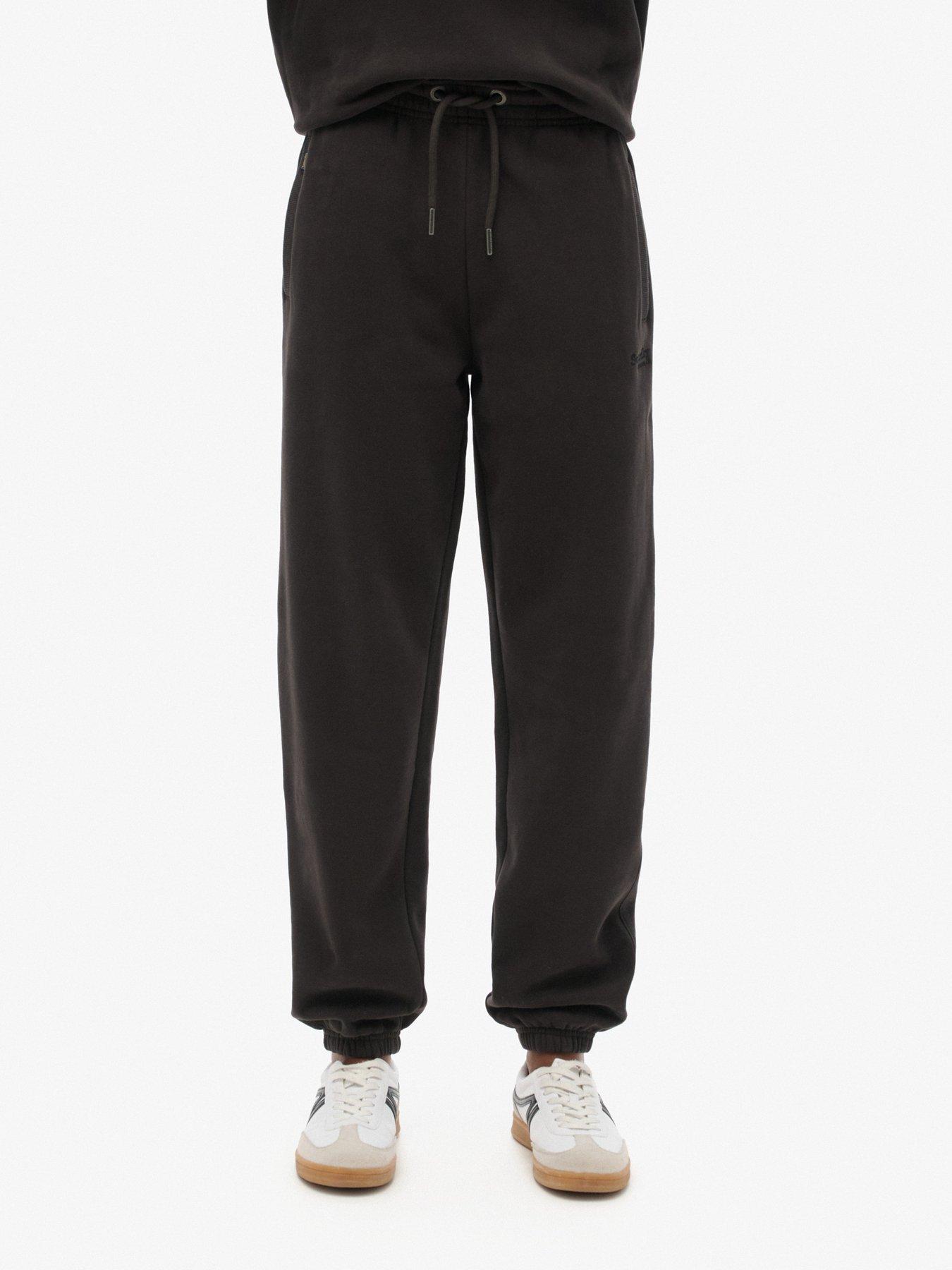 undefined Essential Logo Cuffed Joggers  - Black