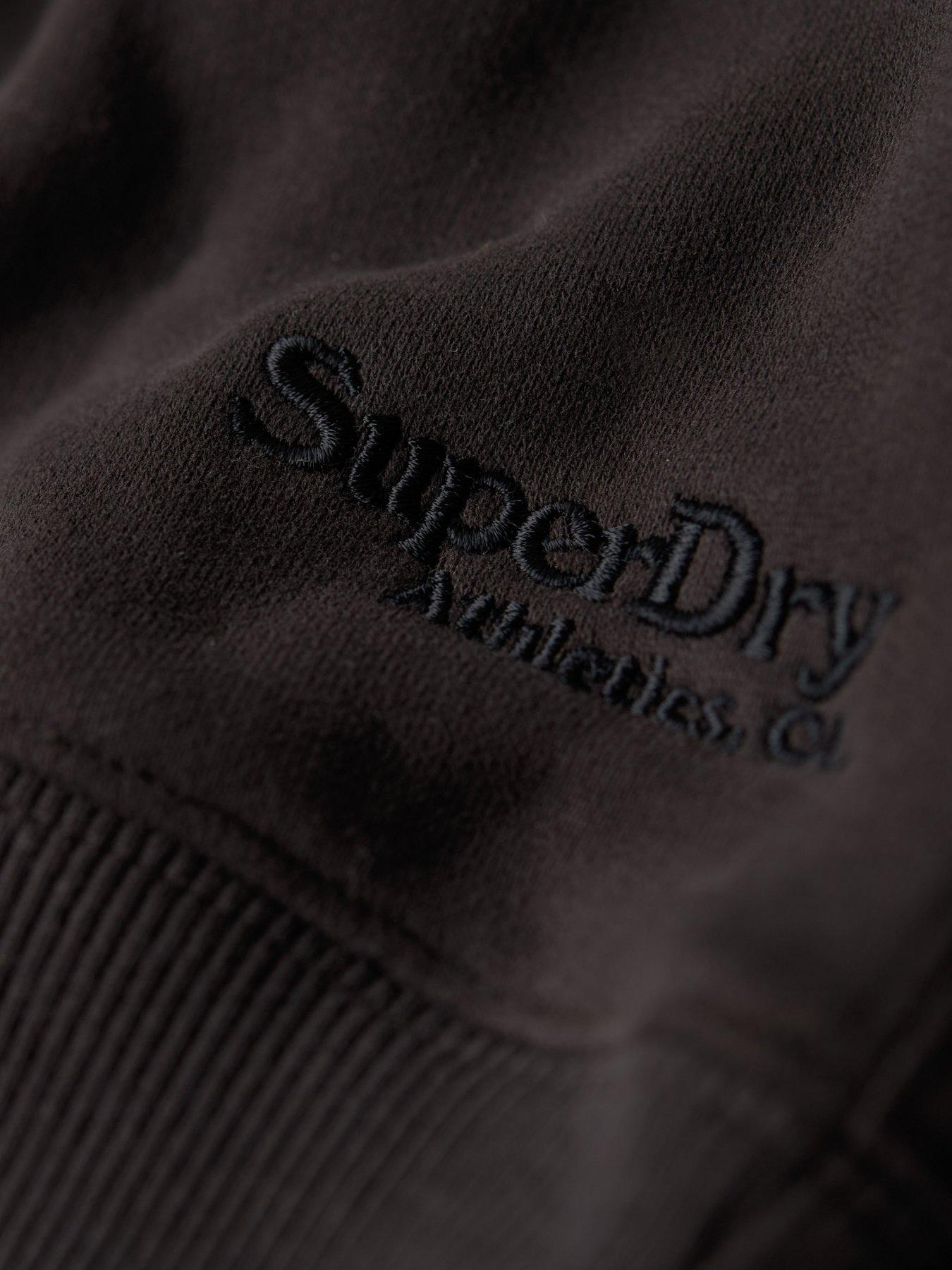  image of superdry-essential-logo-jumper-washed-black