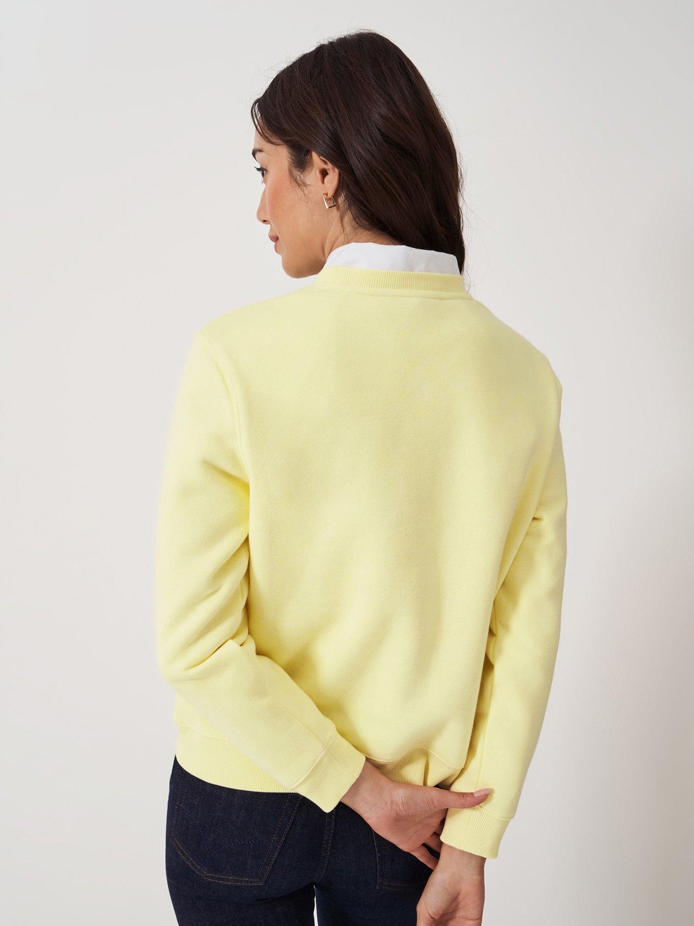  image of crew-clothing-supersoft-crew-neck-sweatshirt-yellow