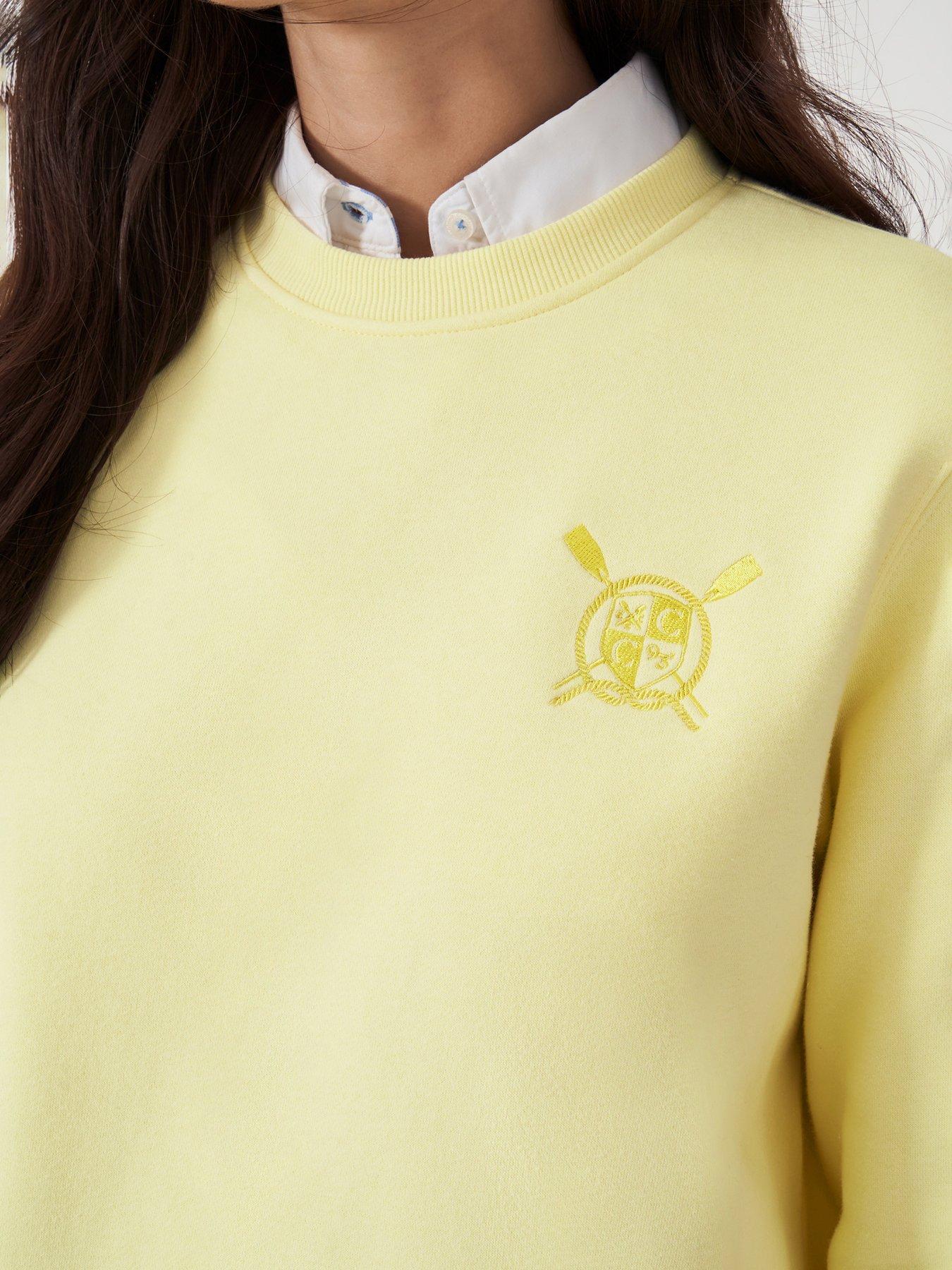  image of crew-clothing-supersoft-crew-neck-sweatshirt-yellow