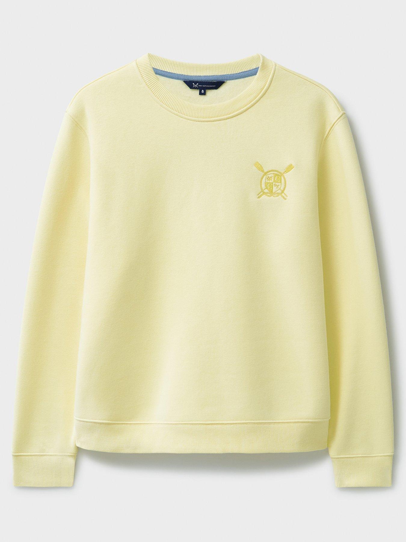  image of crew-clothing-supersoft-crew-neck-sweatshirt-yellow