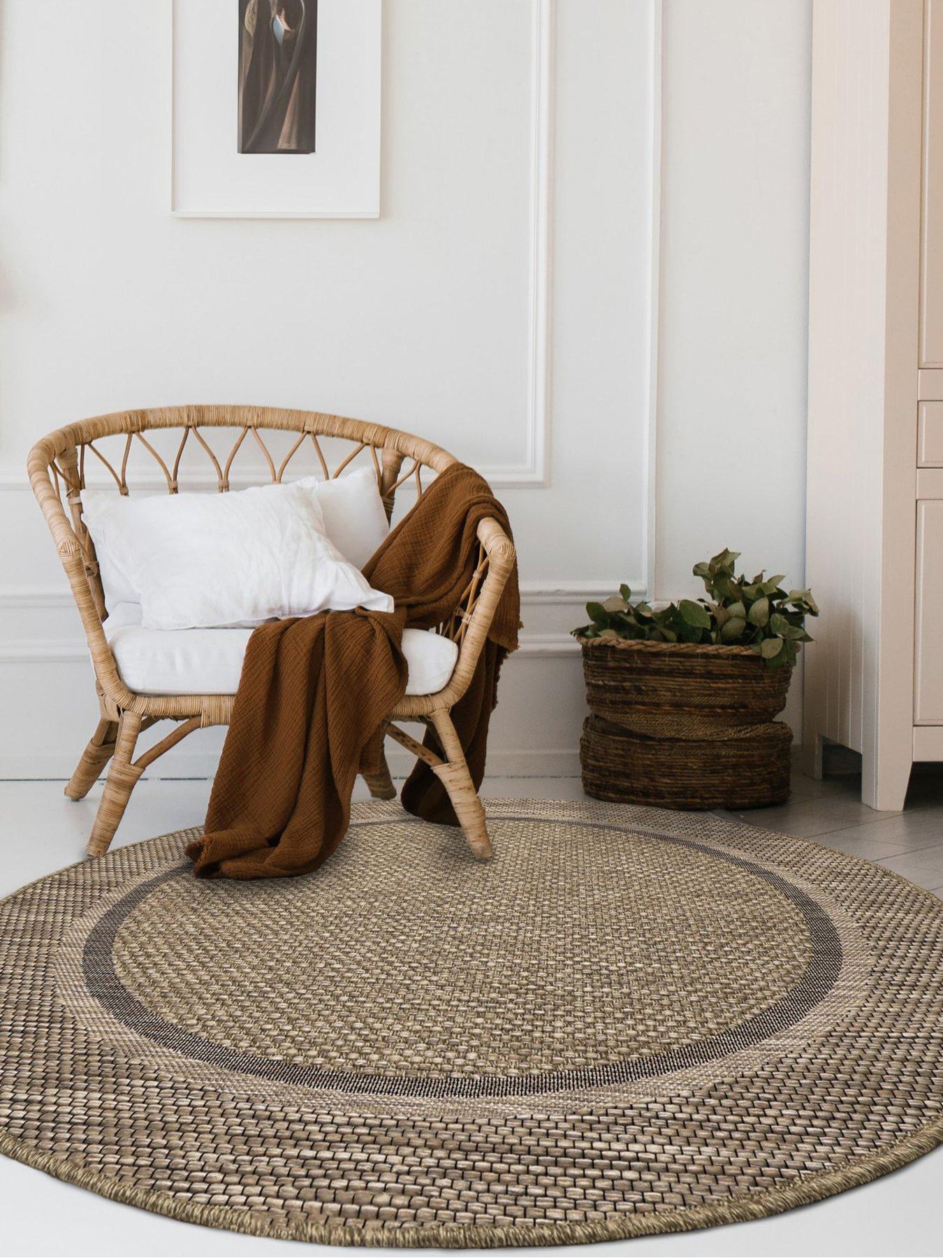  image of very-home-summer-border-design-133cm-circle-brown