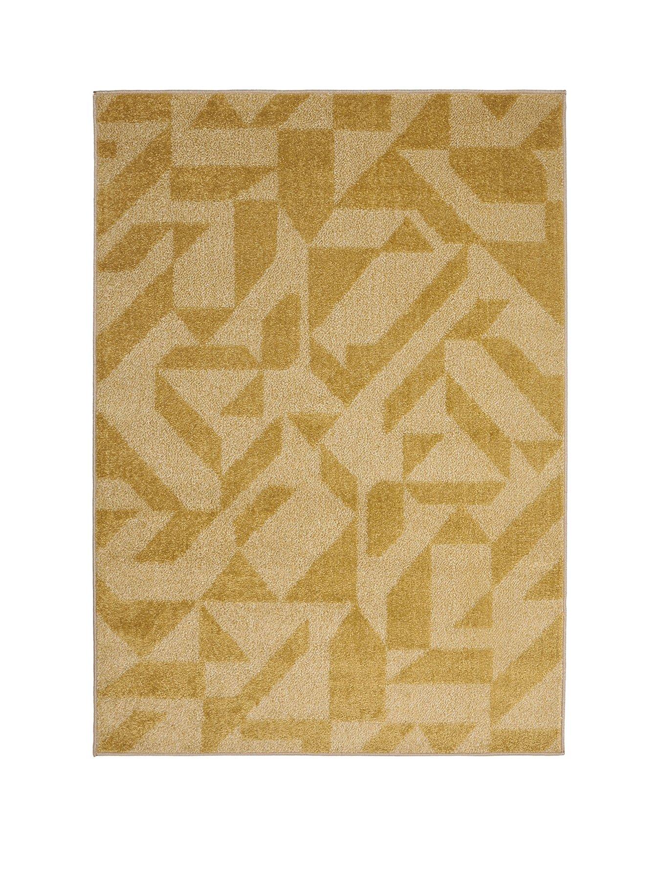  image of very-home-juno-geometric-gold-blend-rug