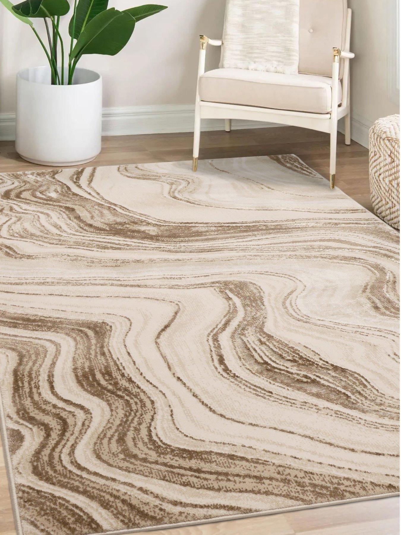 Very Home Dusk Wave Champagne Rug