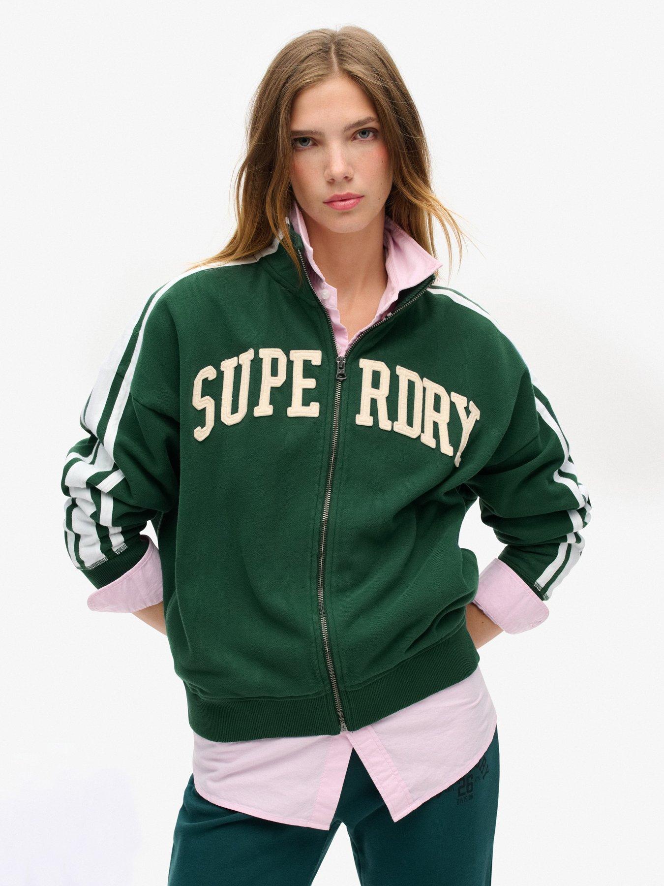undefined Athletic Zip Up Sweat - Green
