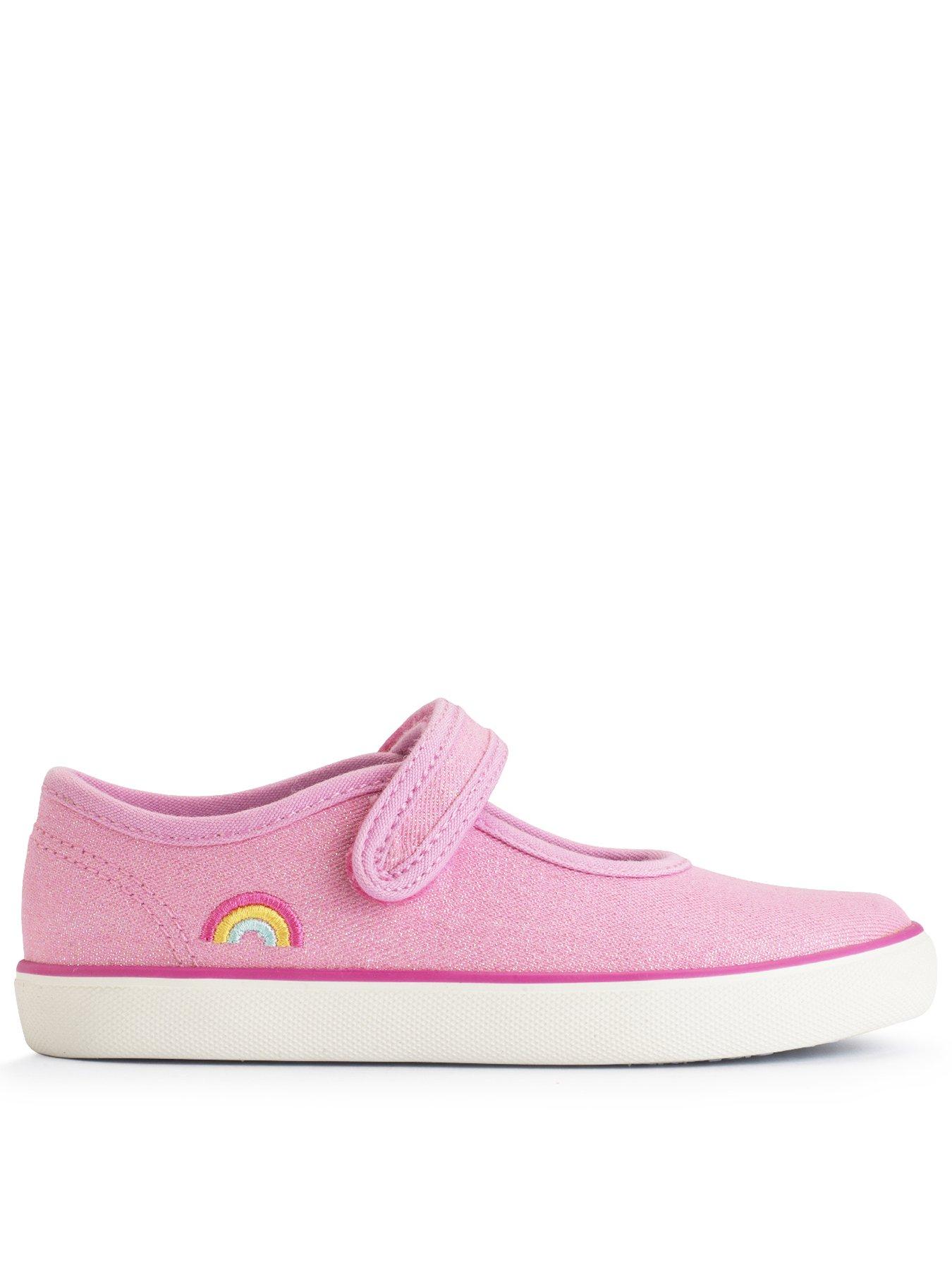 start-rite-lemonade-glitter-rainbow-canvas-pink