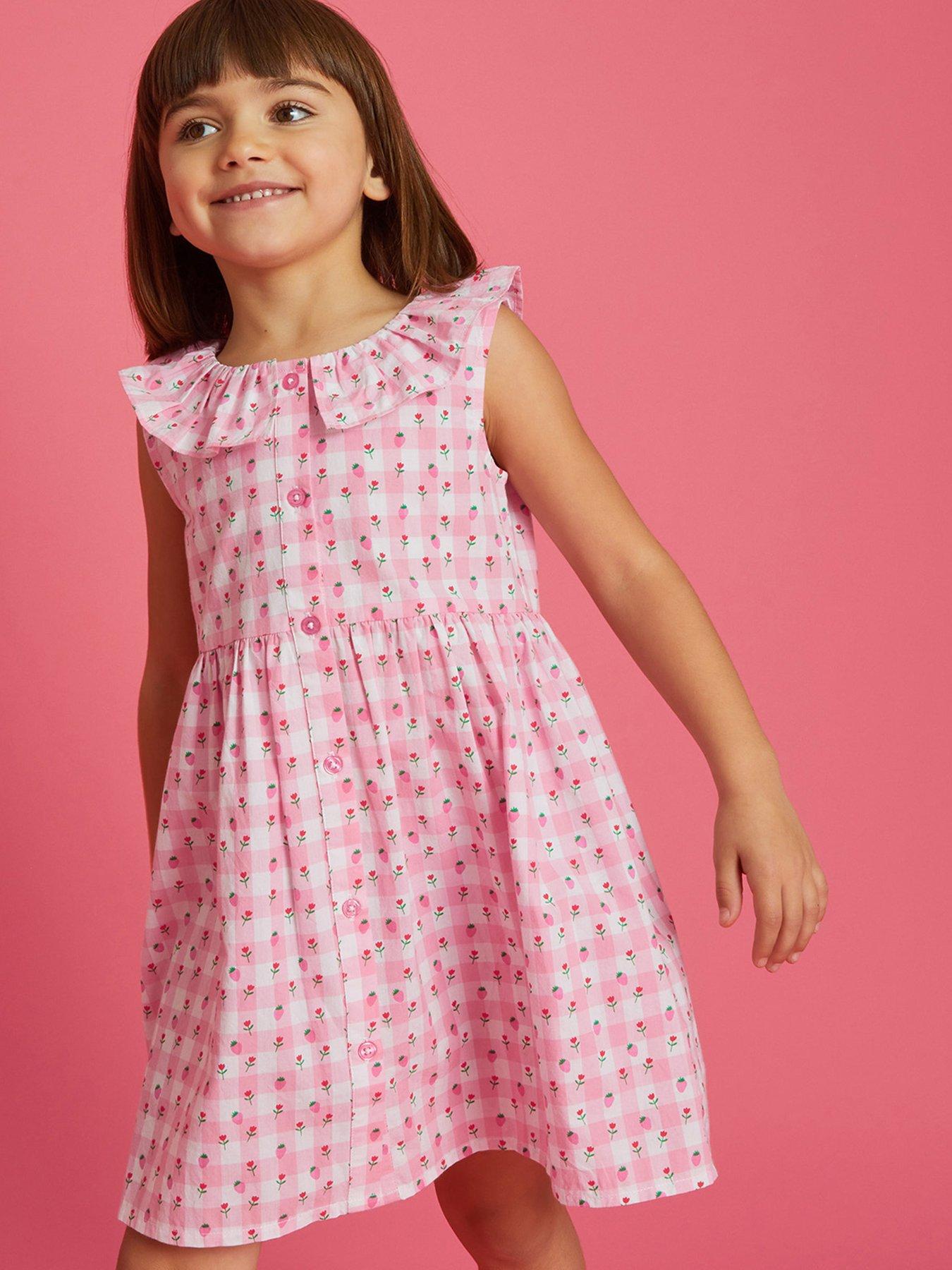 accessorize-girls-check-strawberry-dress-pink