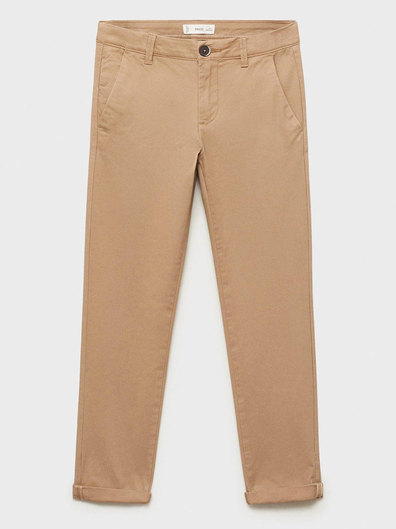  image of mango-boys-chino-trousers-beige
