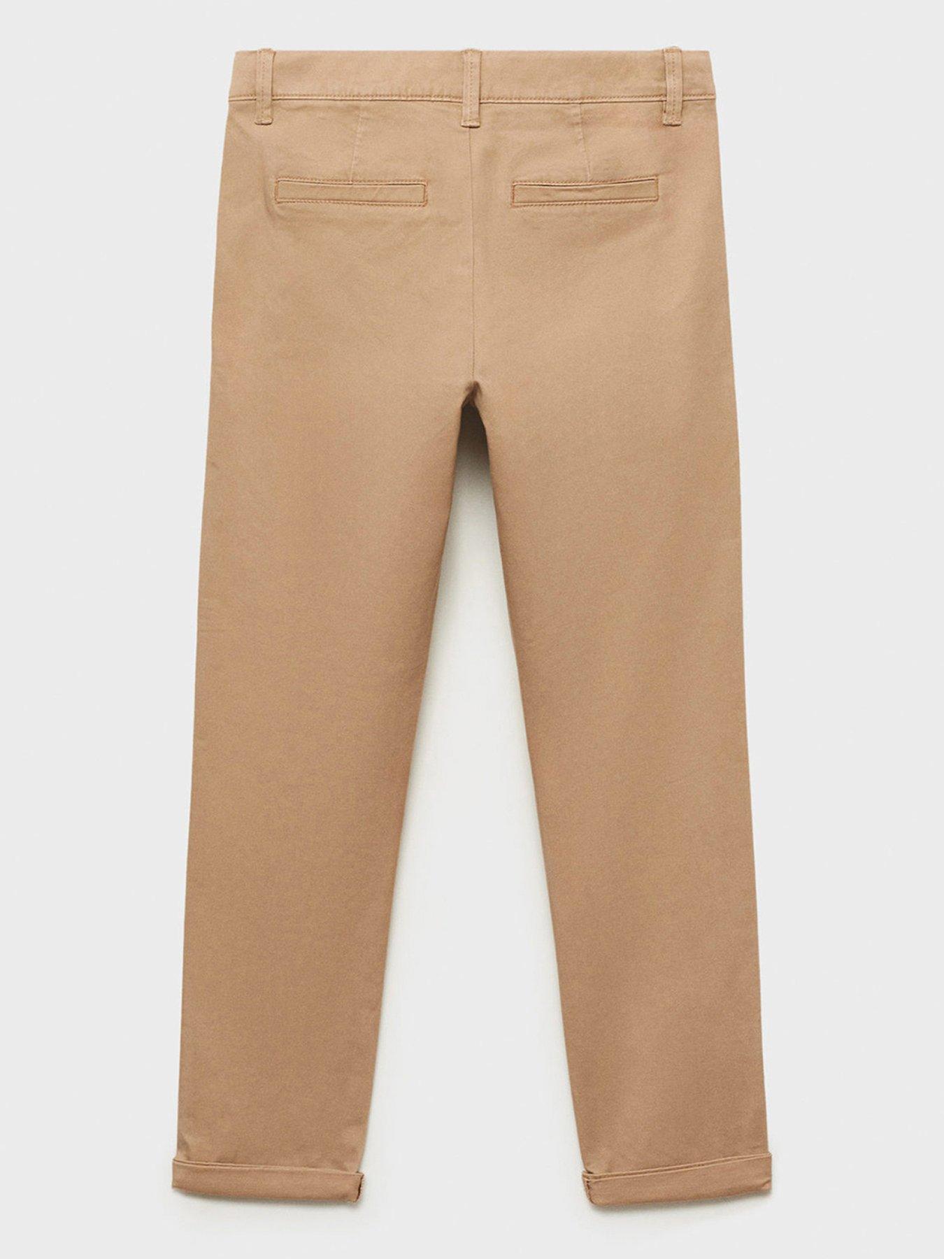  image of mango-boys-chino-trousers-beige