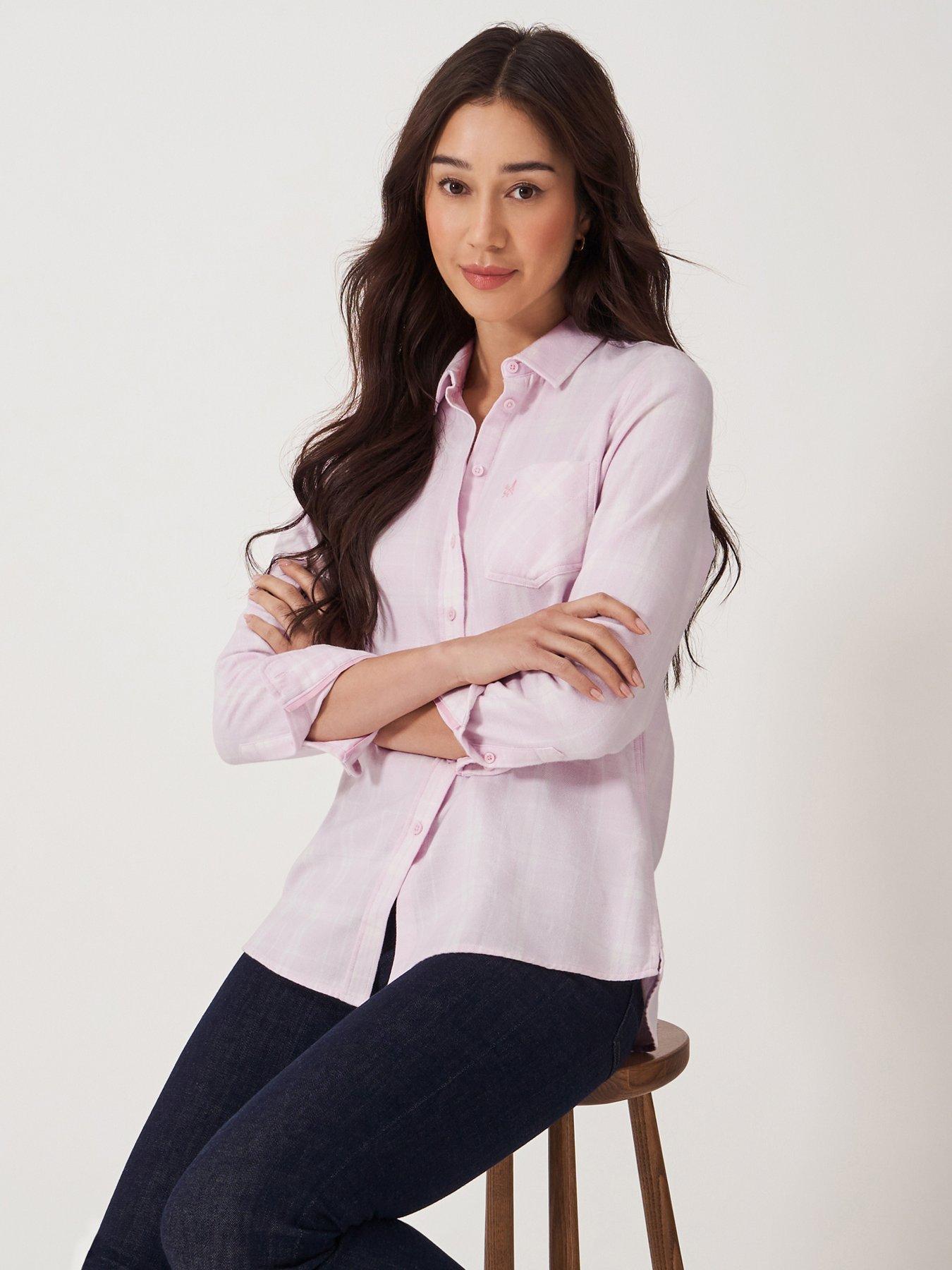 undefined Brushed Flannel Check Shirt - Pink