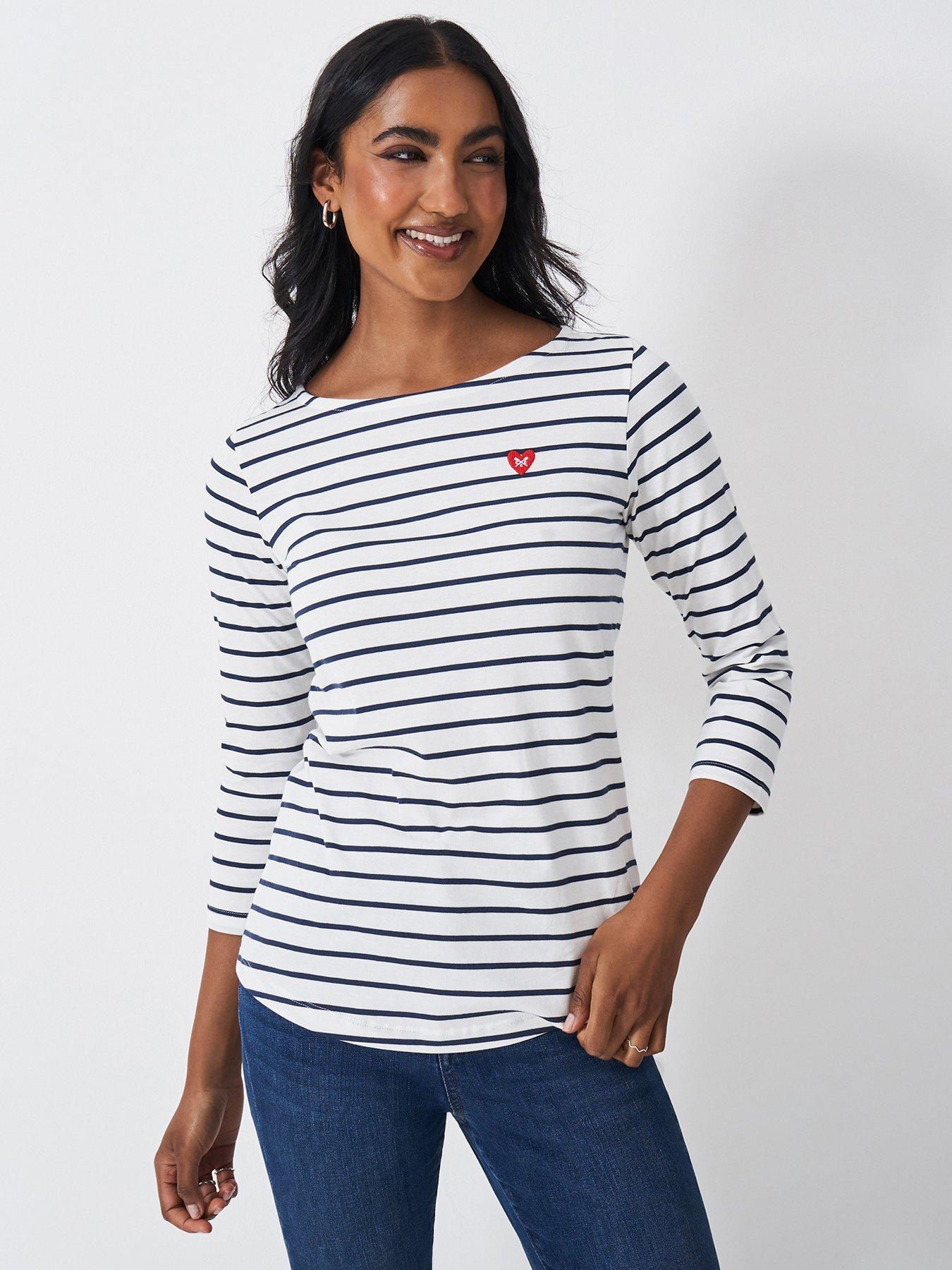 undefined Embroidered Essential Breton - White