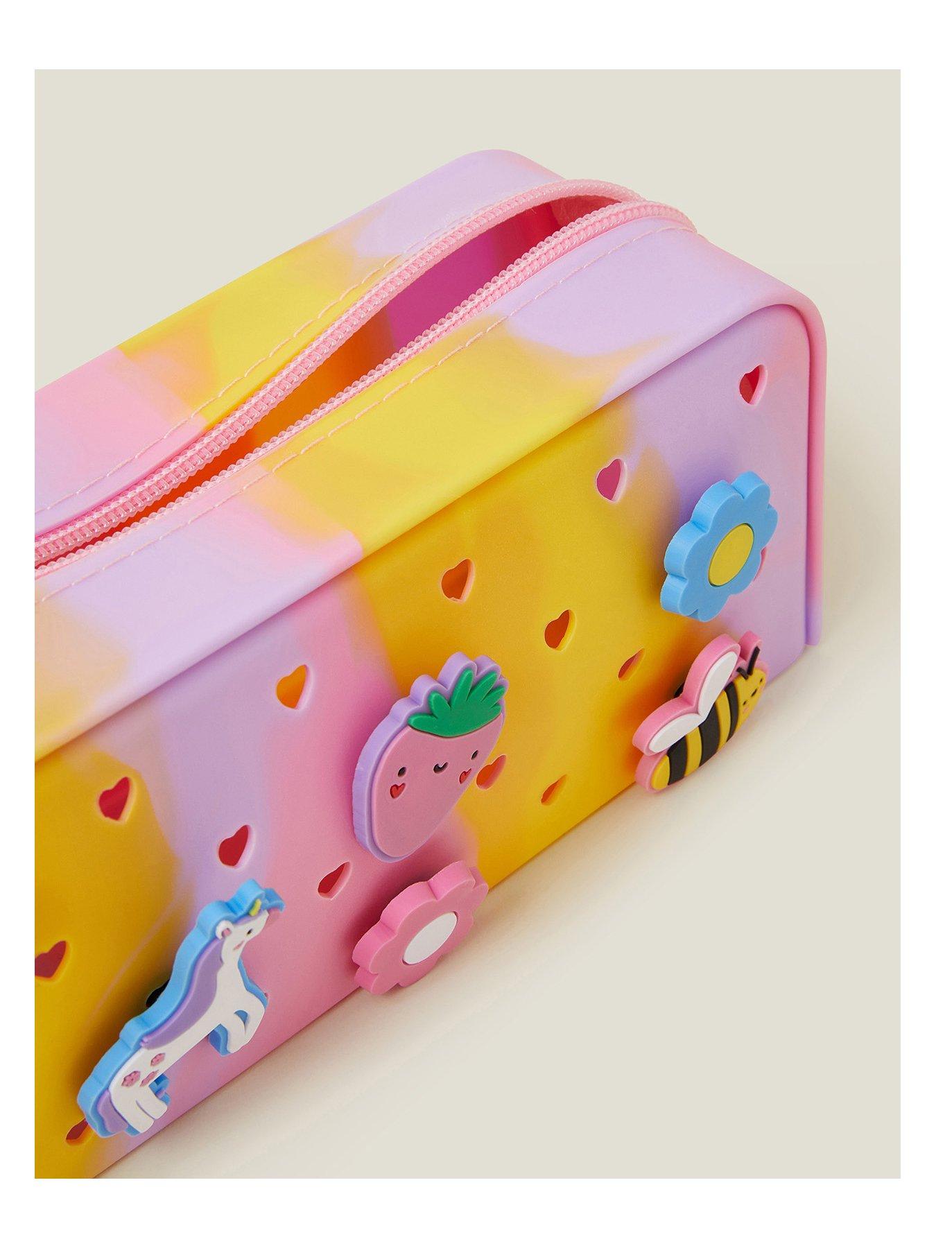  image of accessorize-girls-badge-charm-pencil-case-multi