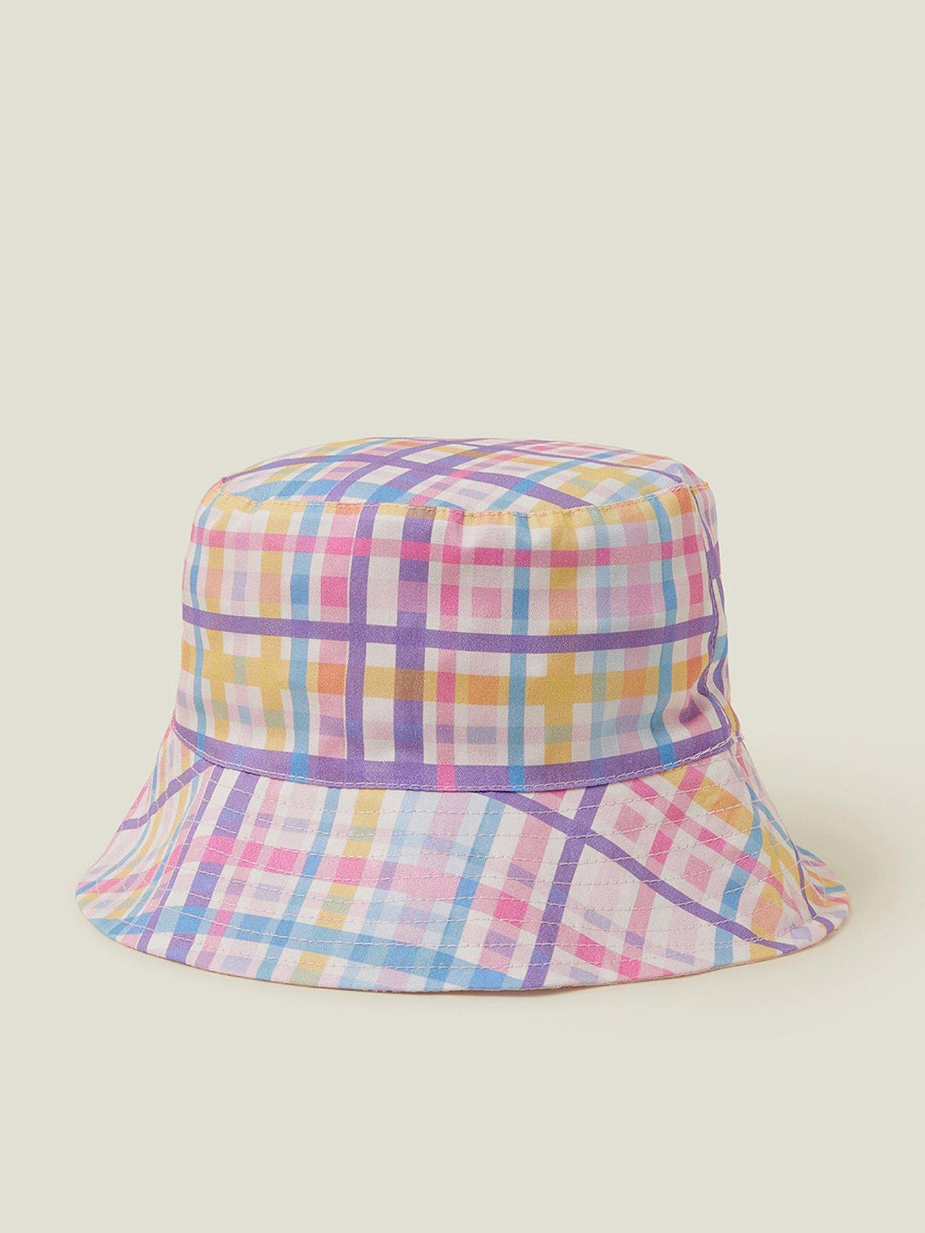 undefined Girls Check Reversible Bucket Hat - Multi