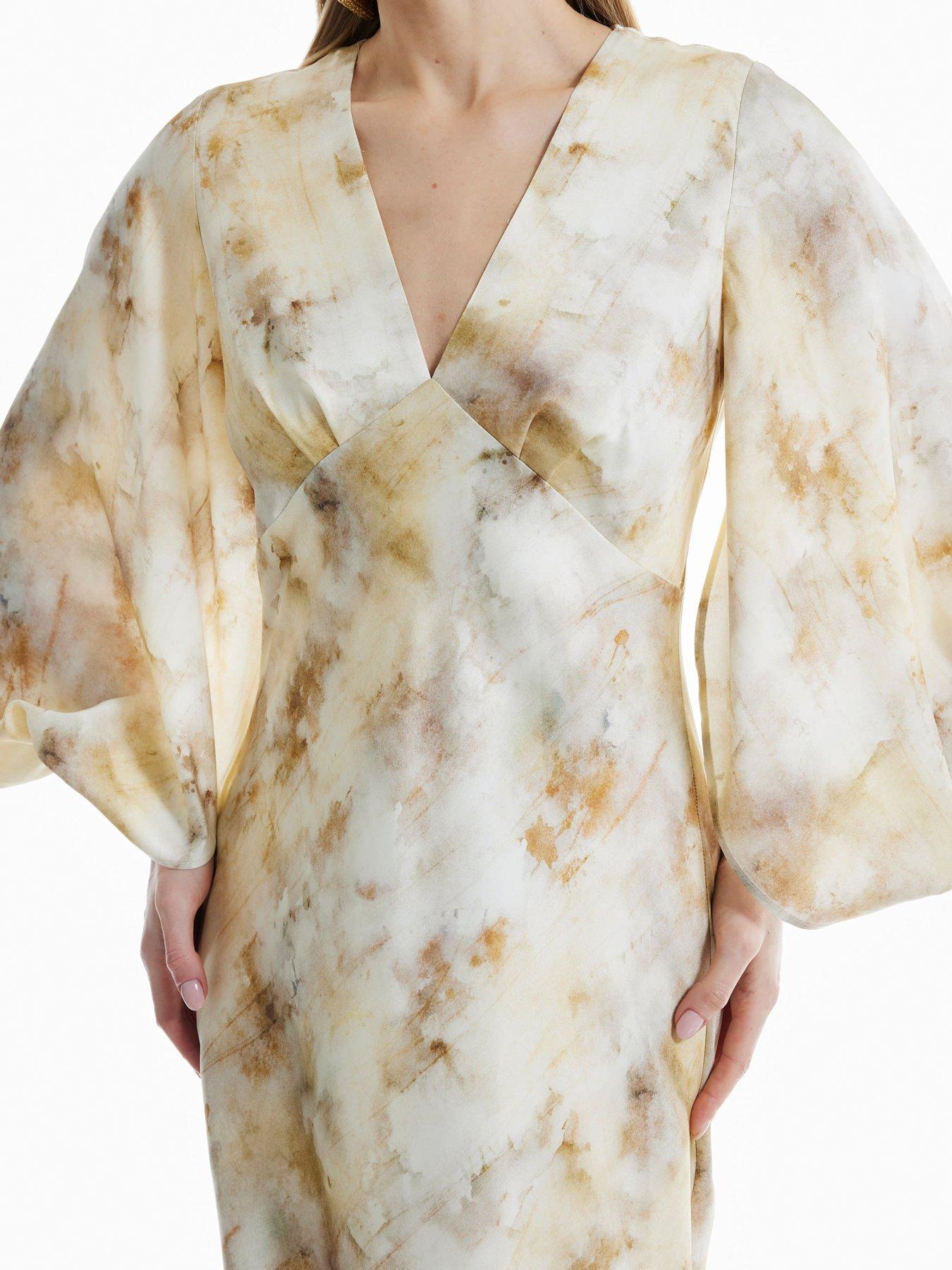  image of river-island-v-neck-dress-yellow