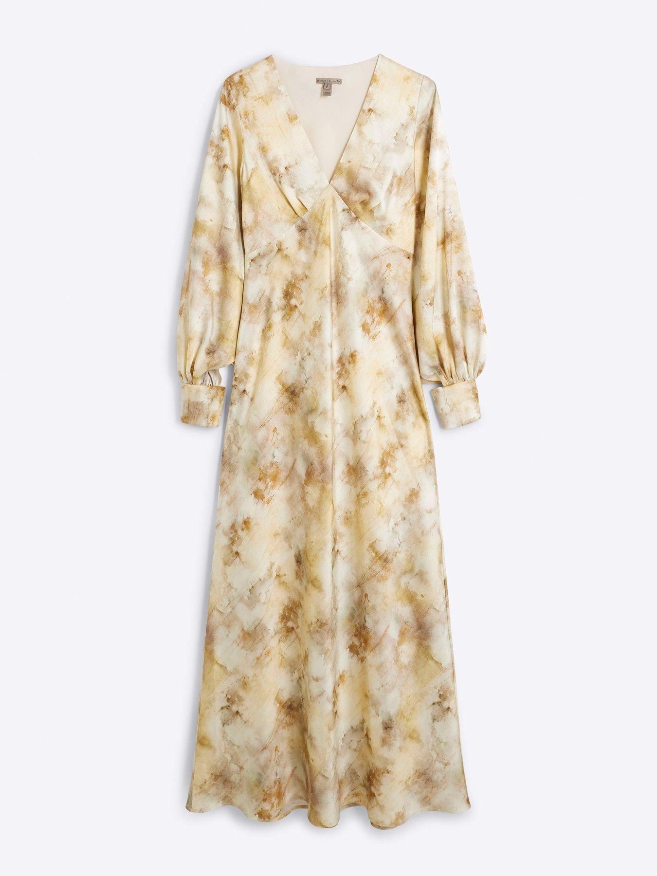  image of river-island-v-neck-dress-yellow