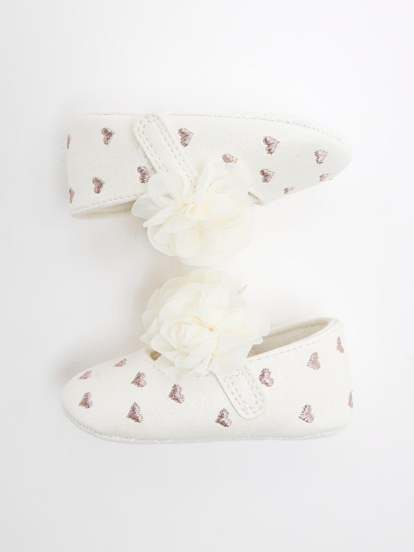  image of river-island-baby-baby-girls-flower-ballet-pumps-cream