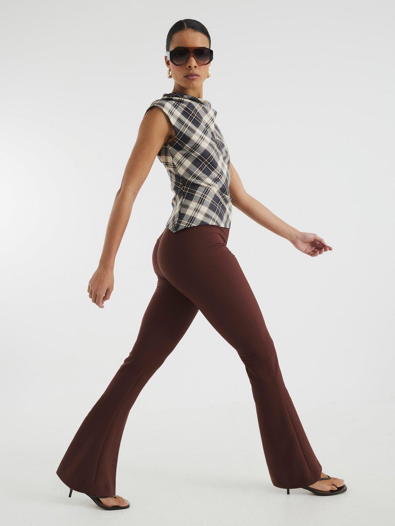 undefined Skinny Leg Trouser - Dark Brown