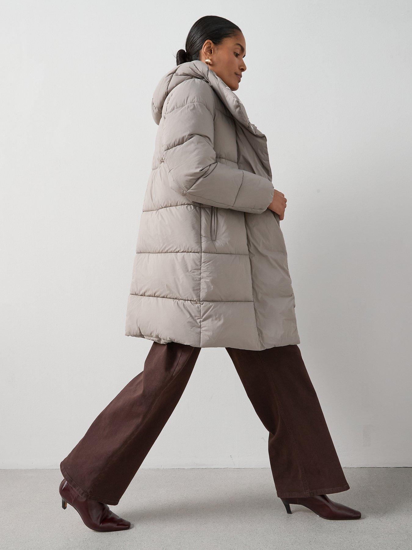 Image 5 of 7 of The Very Collection Asymmetric Padded Coat - Mink