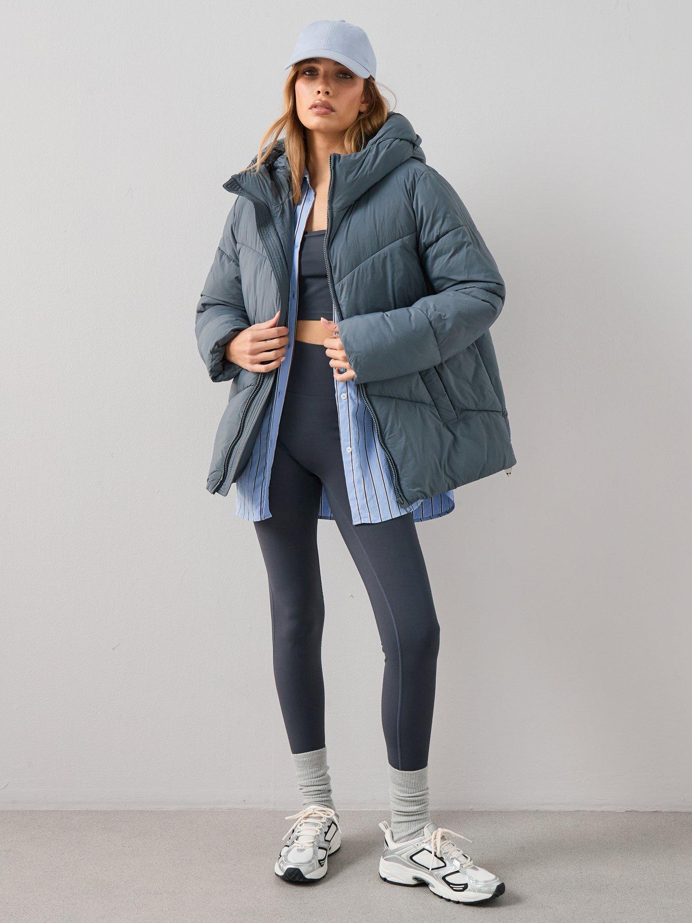 The Very Collection Short Hooded Padded Jacket - Grey