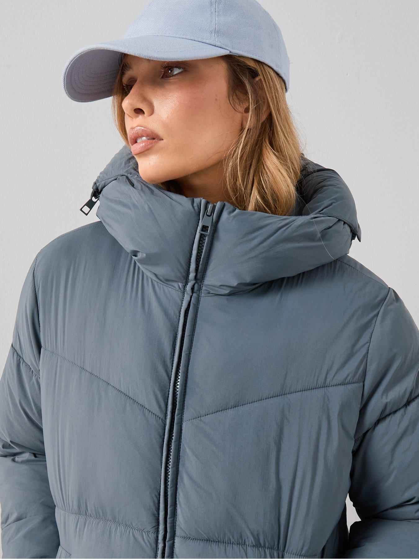 Image 5 of 7 of The Very Collection Short Hooded Padded Jacket - Blue