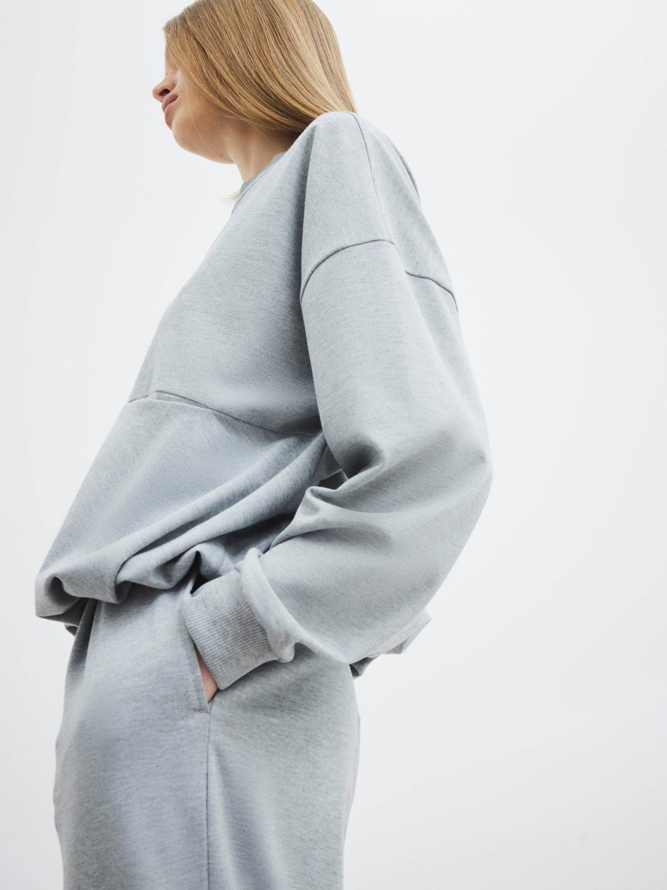  image of river-island-bubble-hem-bomber-jacket-grey