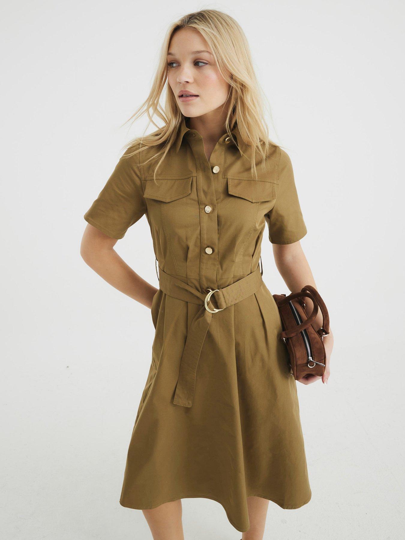 river-island-utility-belted-dress-beige