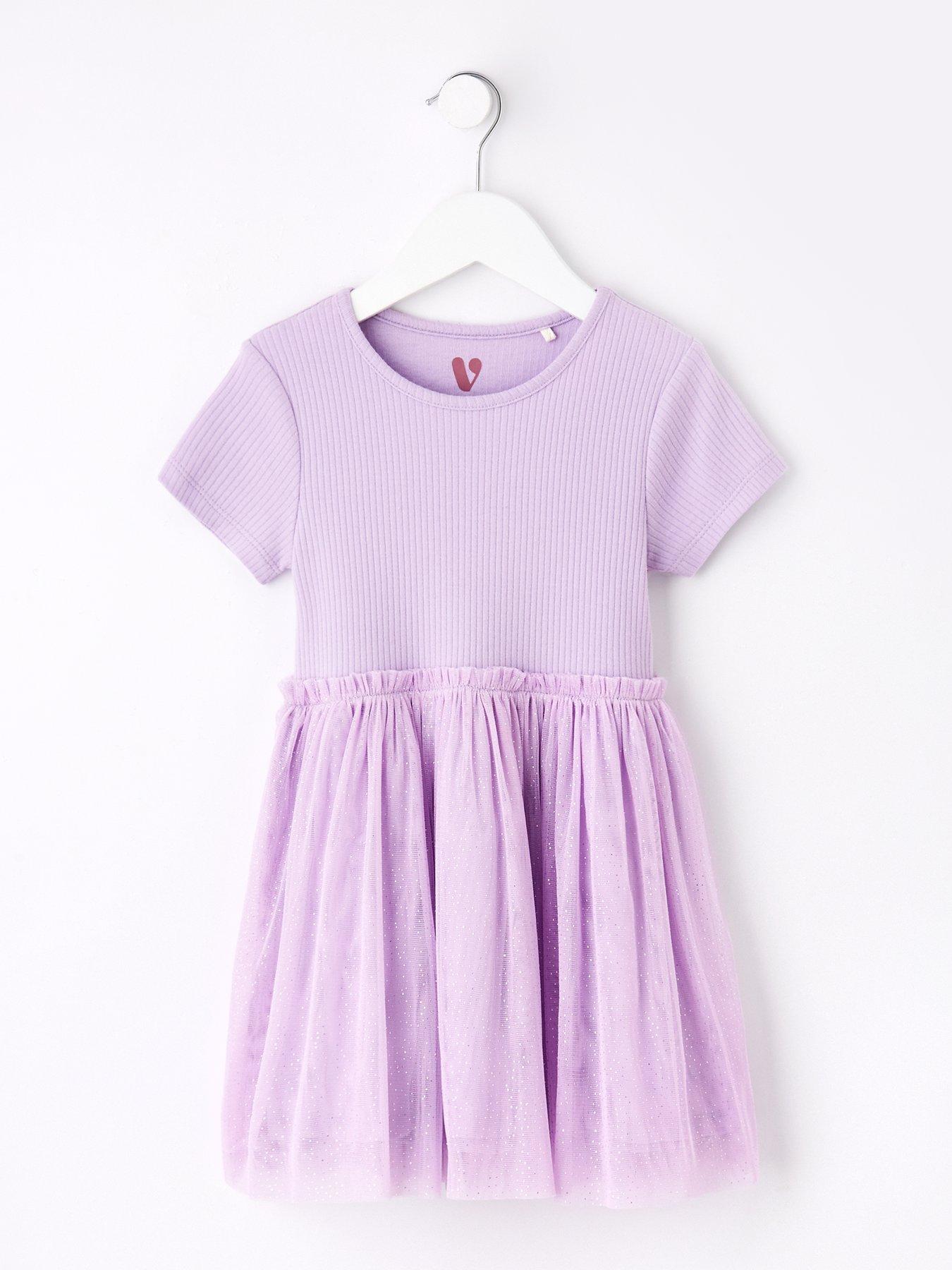 Mini V by Very Girls Summer Party Dress - Purple