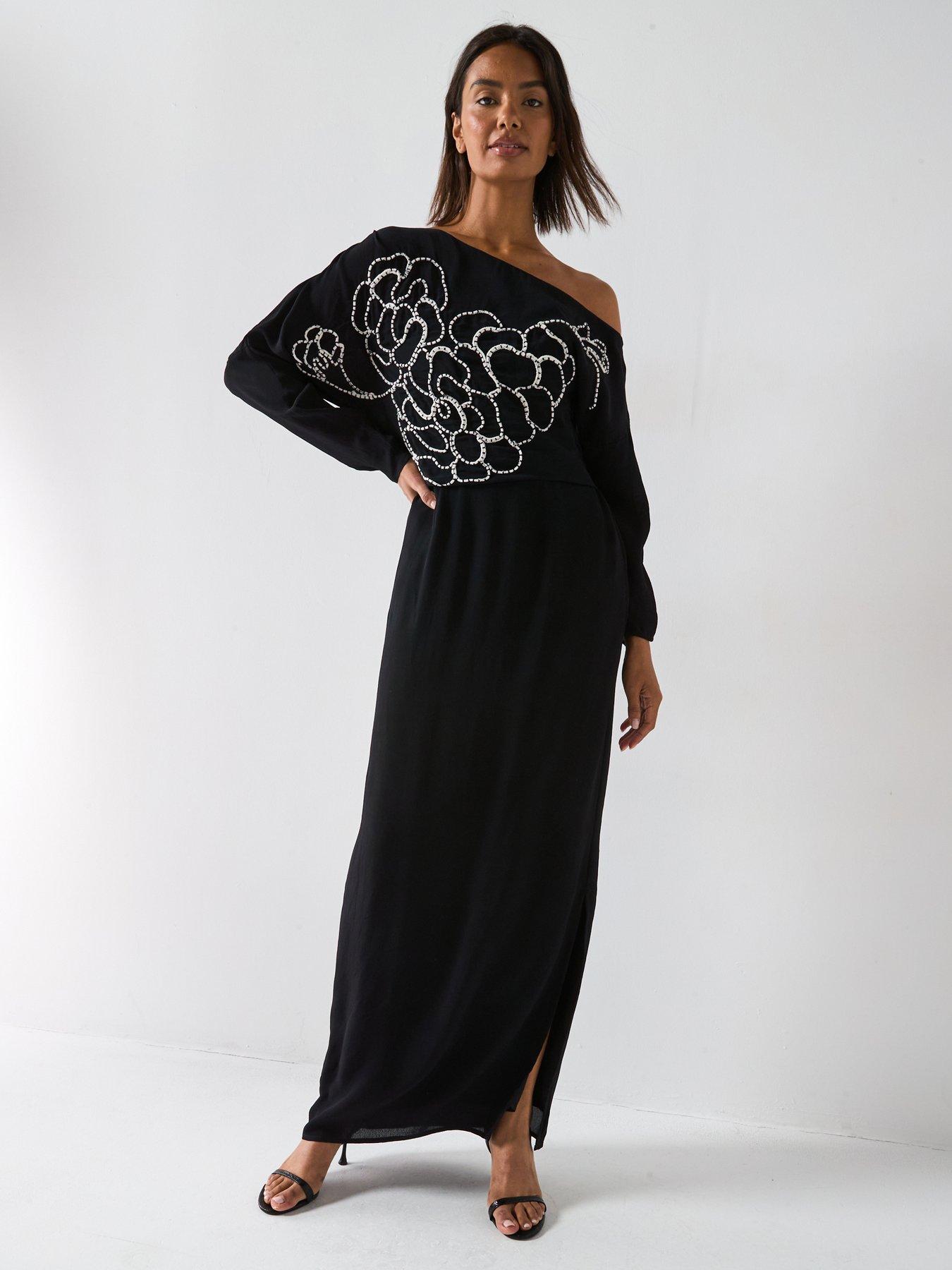 strapless open back dress One-Shoulder Cady Drape Dress K1J04158227 – Robinsons of Bawtry main image 1