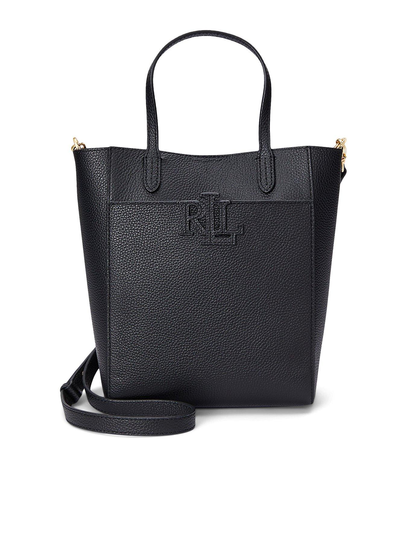 undefined Cameryn Small Leather Embossed Tote - Black