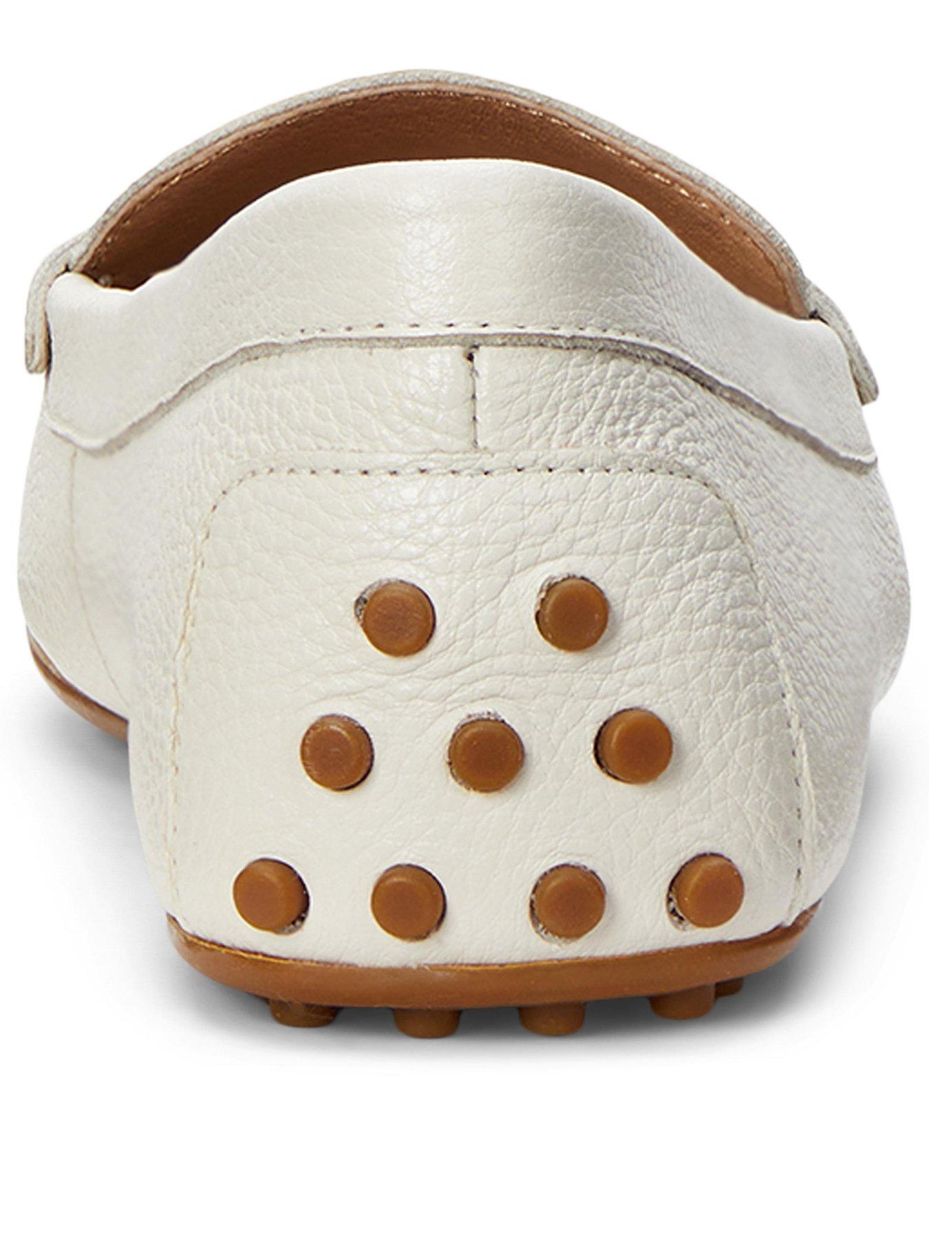  image of lauren-by-ralph-lauren-barnsbury-leather-flat-shoe-white