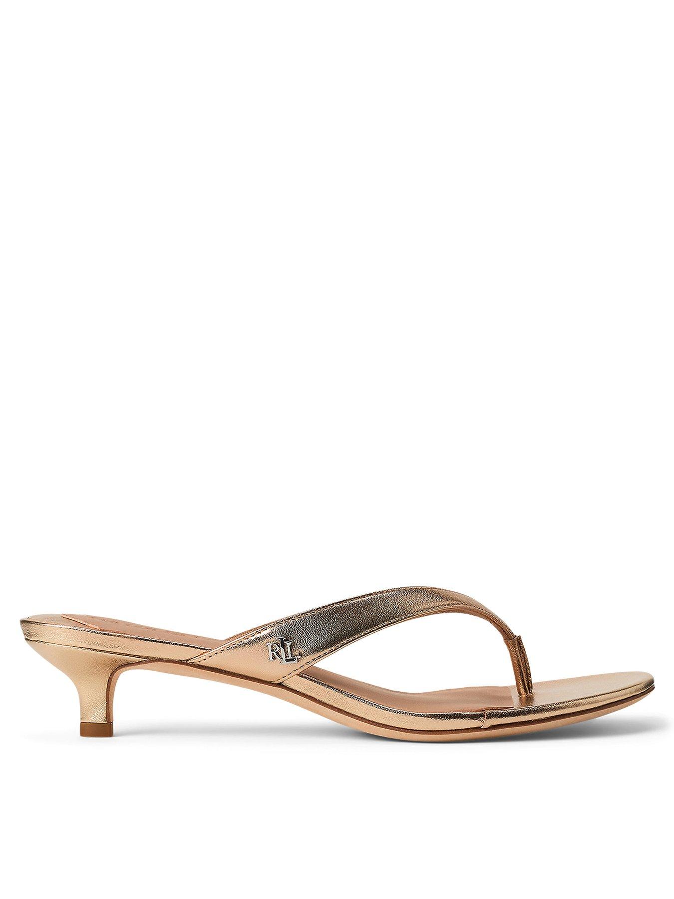Lauren by Ralph Lauren Francesa Heel Sandals - Gold