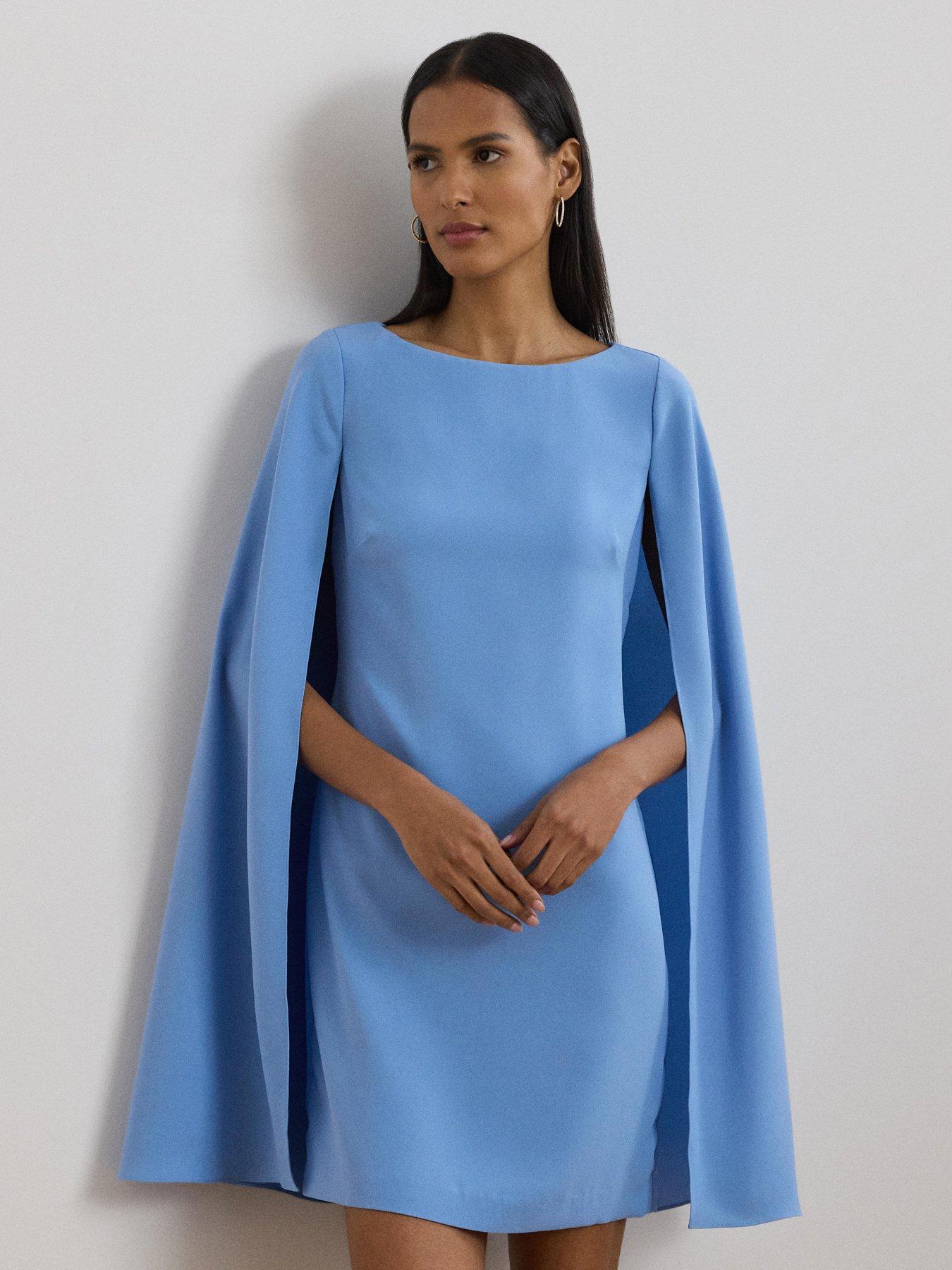 ralph lauren cape cocktail dress Lauren Ralph Lauren Cape Georgette Cocktail Dress
