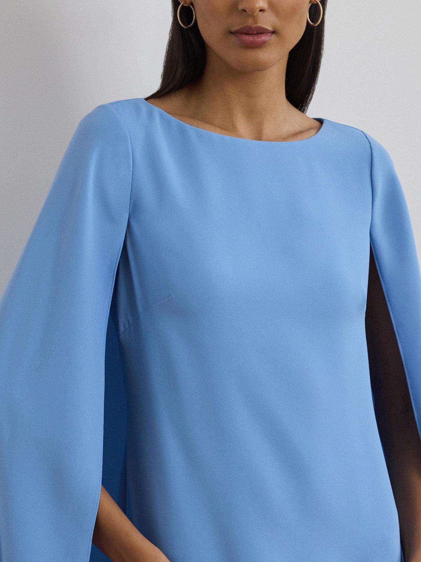 image of lauren-by-ralph-lauren-petra-cape-cocktail-dress-blue